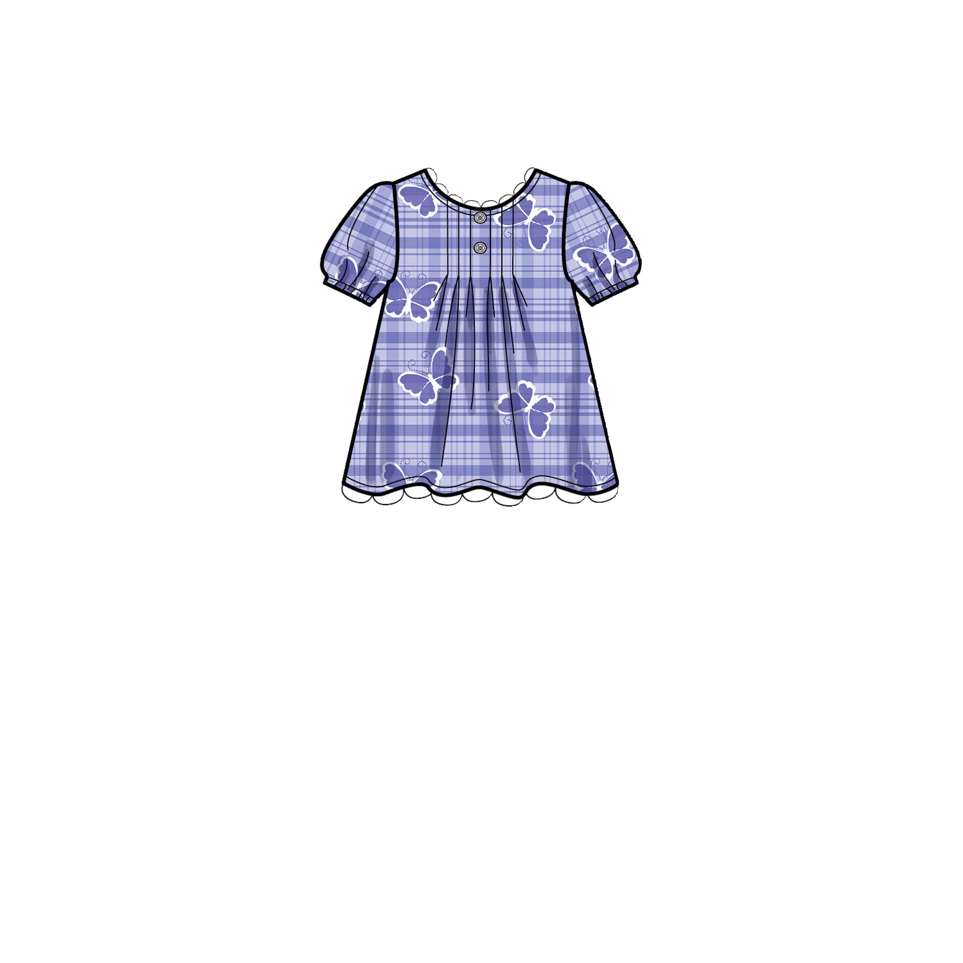 Symønster Simplicity 9321 - Kjole Top Bukser Shorts - Pige | Billede 3