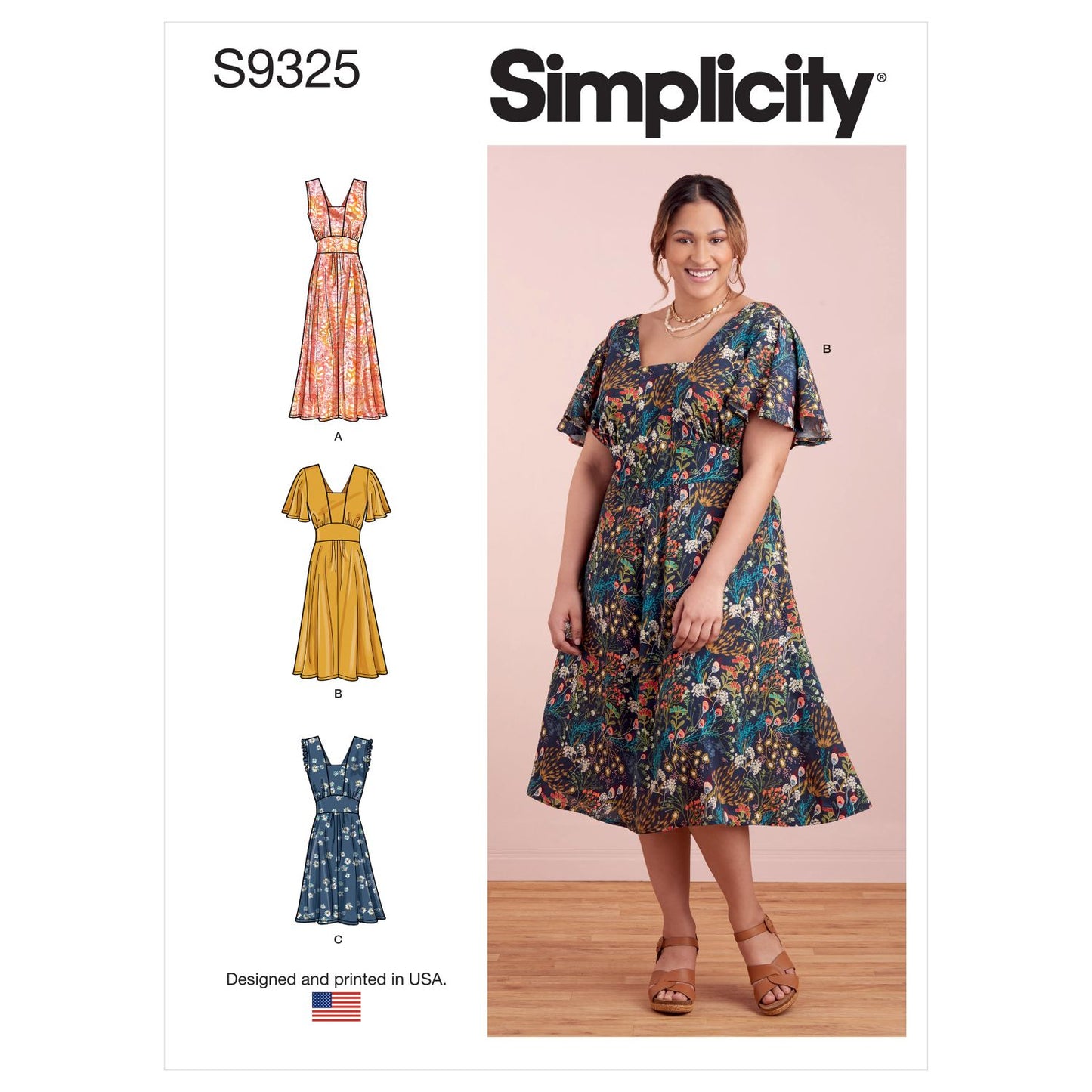 Symønster Simplicity 9325 - Kjole - Dame | Billede 8