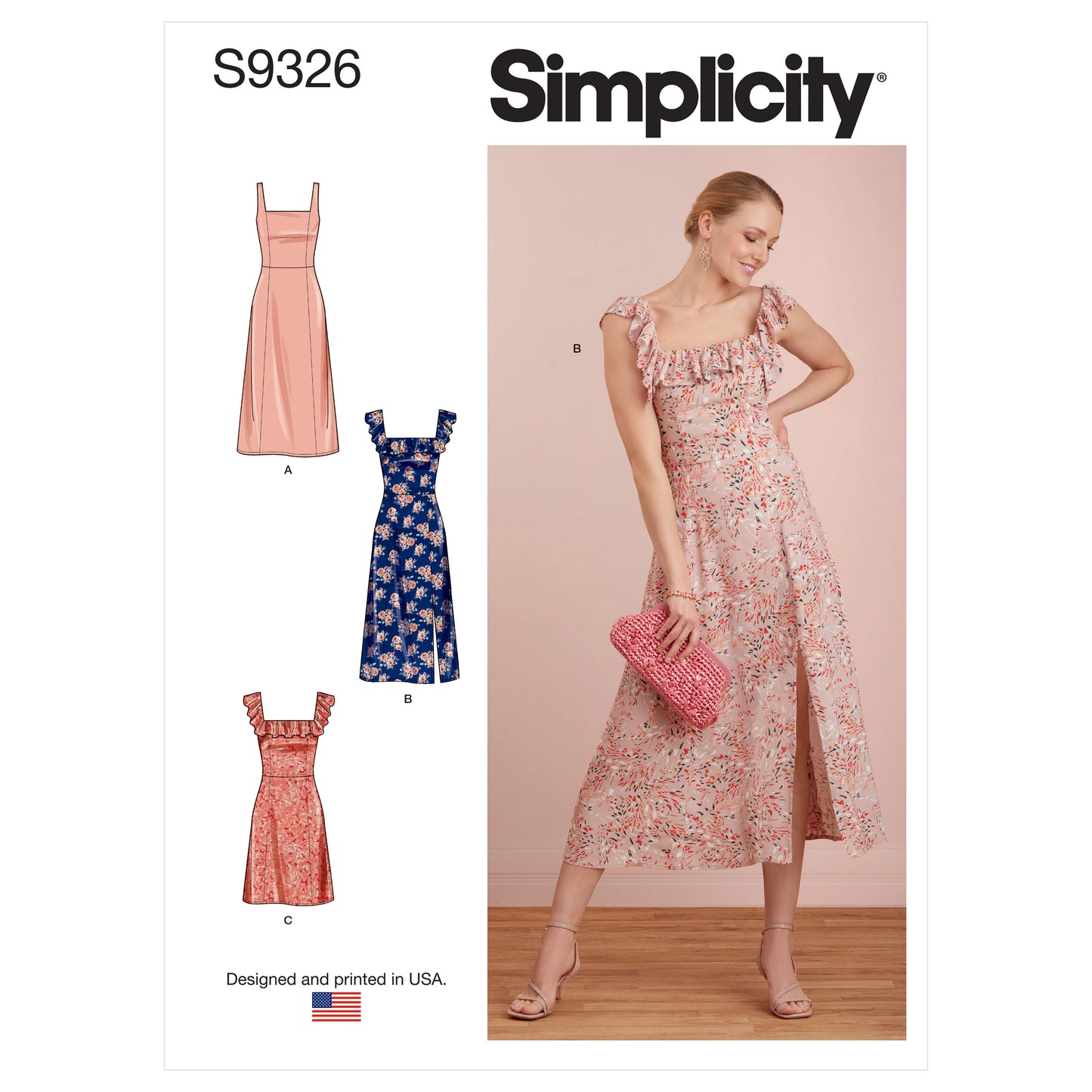 Symønster Simplicity 9326 - Kjole - Dame | Billede 7