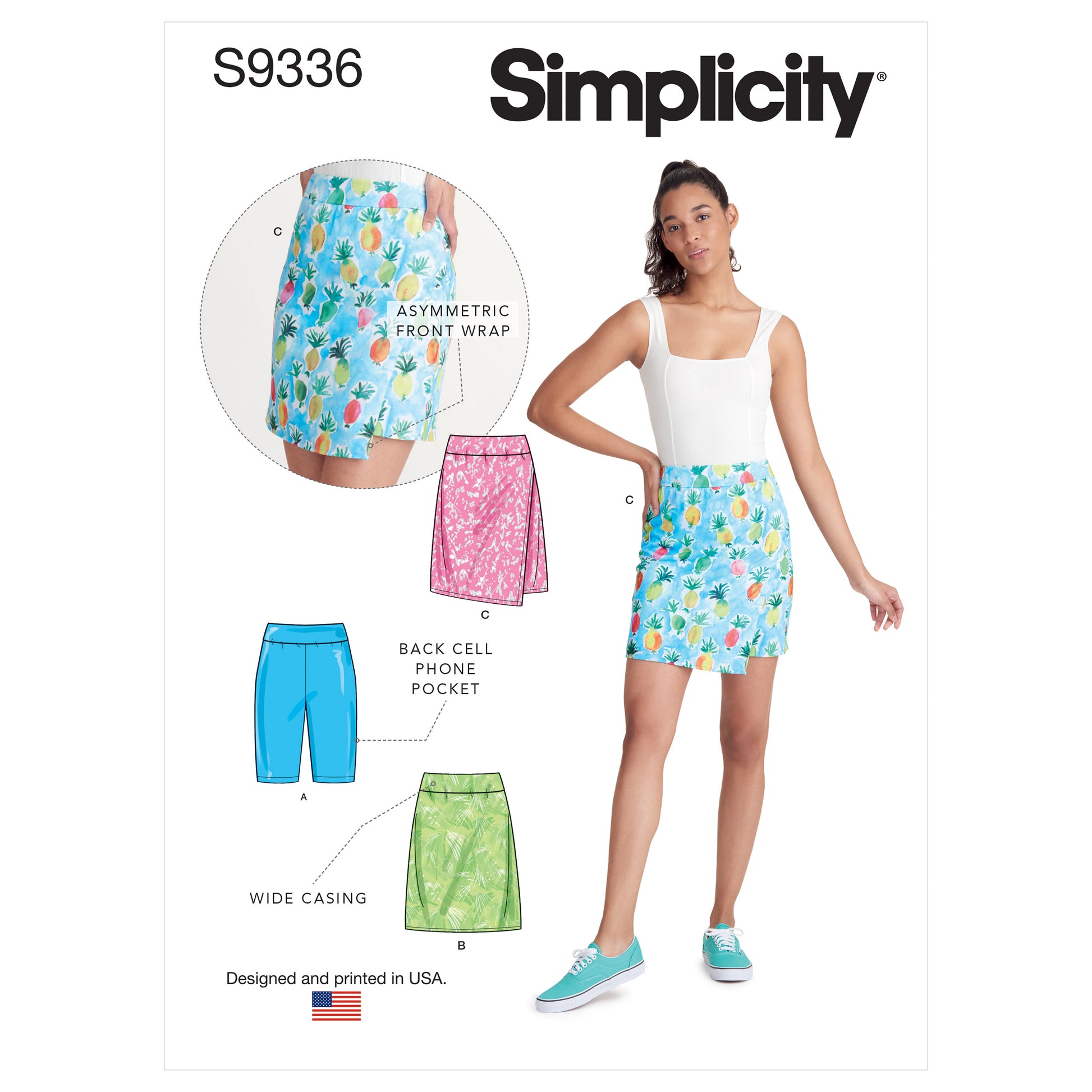 Symønster Simplicity 9336 - Shorts Nederdel Sportstøj - Dame - Idræt | Billede 8