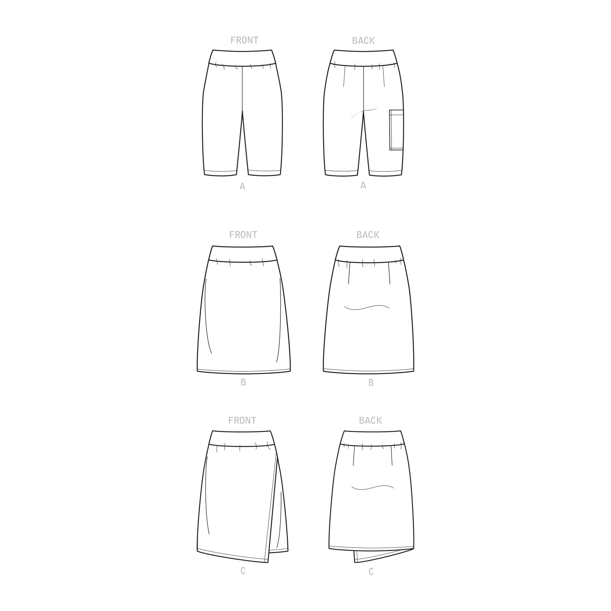 Symønster Simplicity 9336 - Shorts Nederdel Sportstøj - Dame - Idræt | Billede 9
