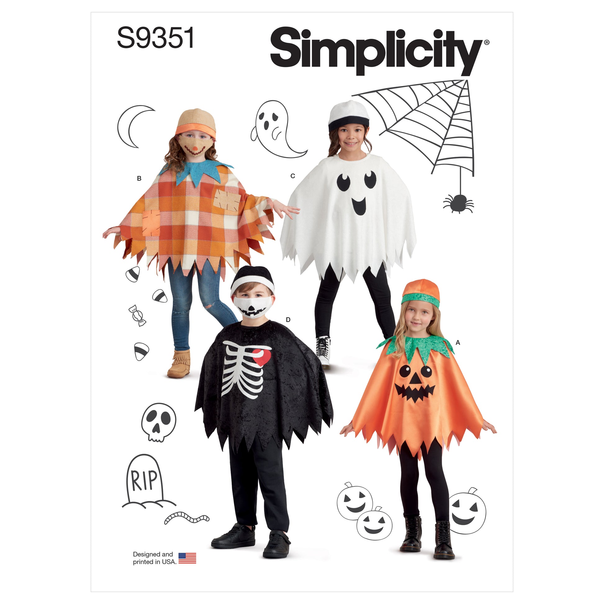 Symønster Simplicity 9351 - Kostume - Pige Dreng - Karneval | Billede 8
