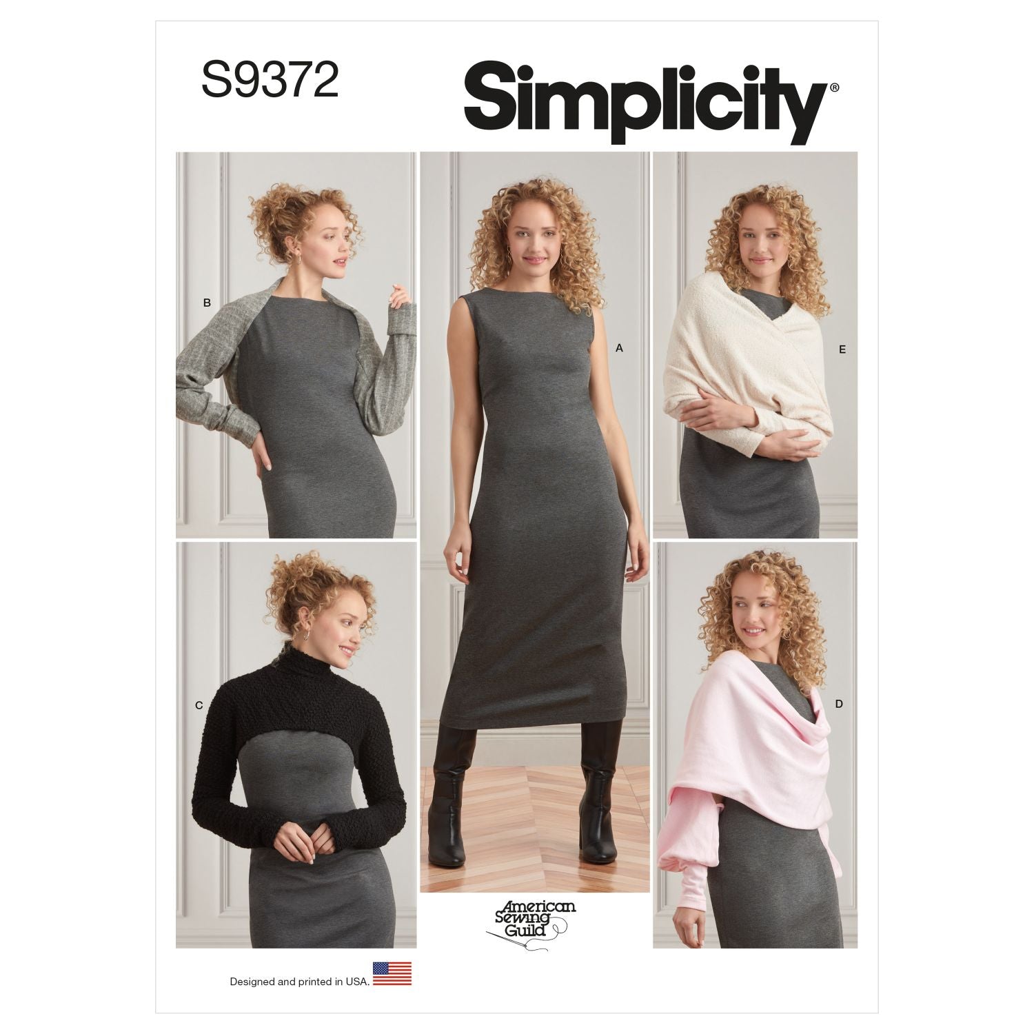 Symønster Simplicity 9372 - Kjole - Dame - Sjal | Billede 8