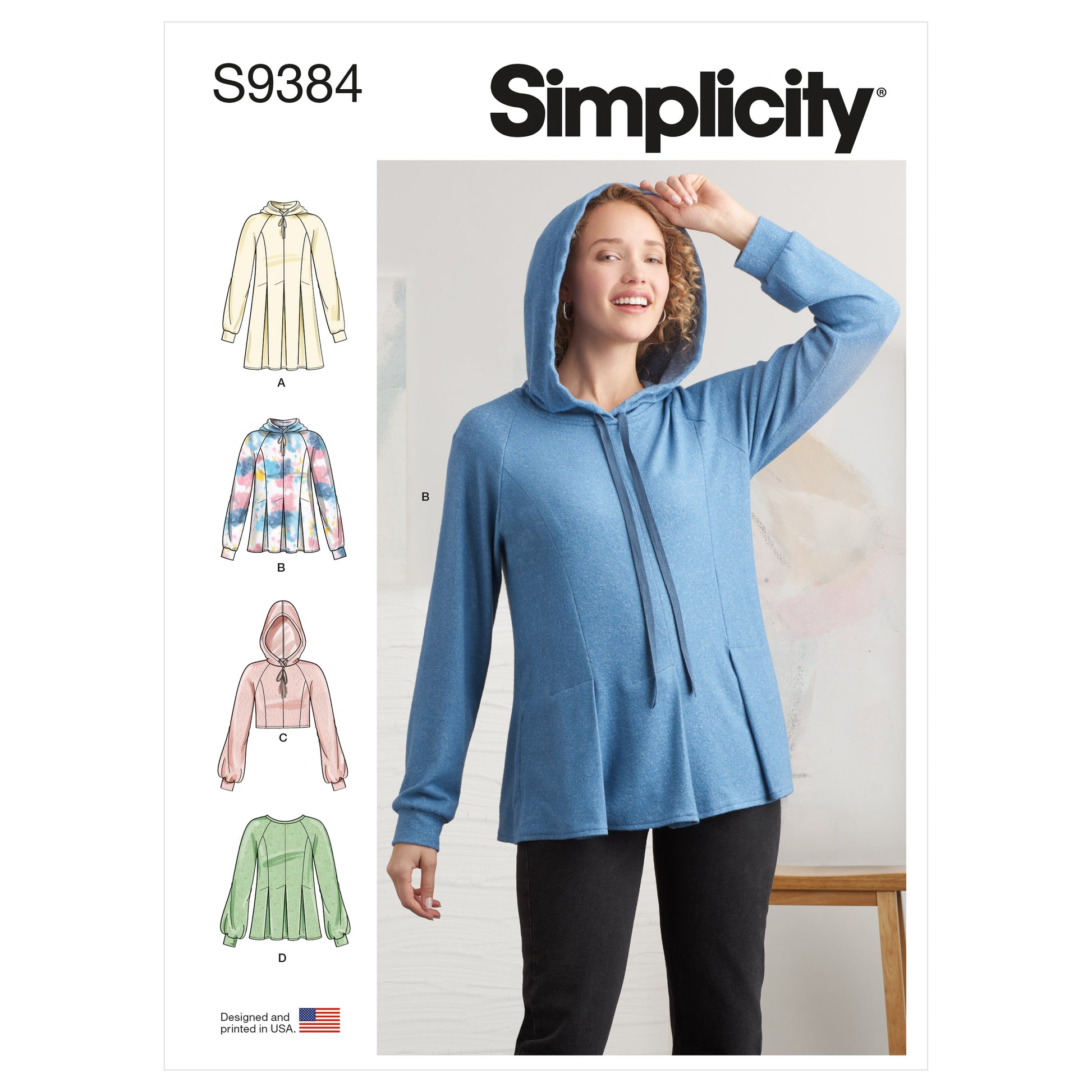 Symønster Simplicity 9384 - Trøje Sportstøj - Dame - Idræt | Billede 8