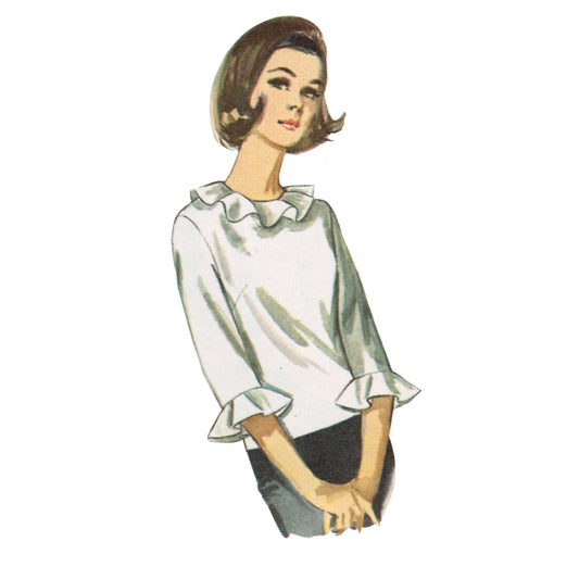 Symønster Simplicity 9386 - Bluse Top Vintage - Dame | Billede 2