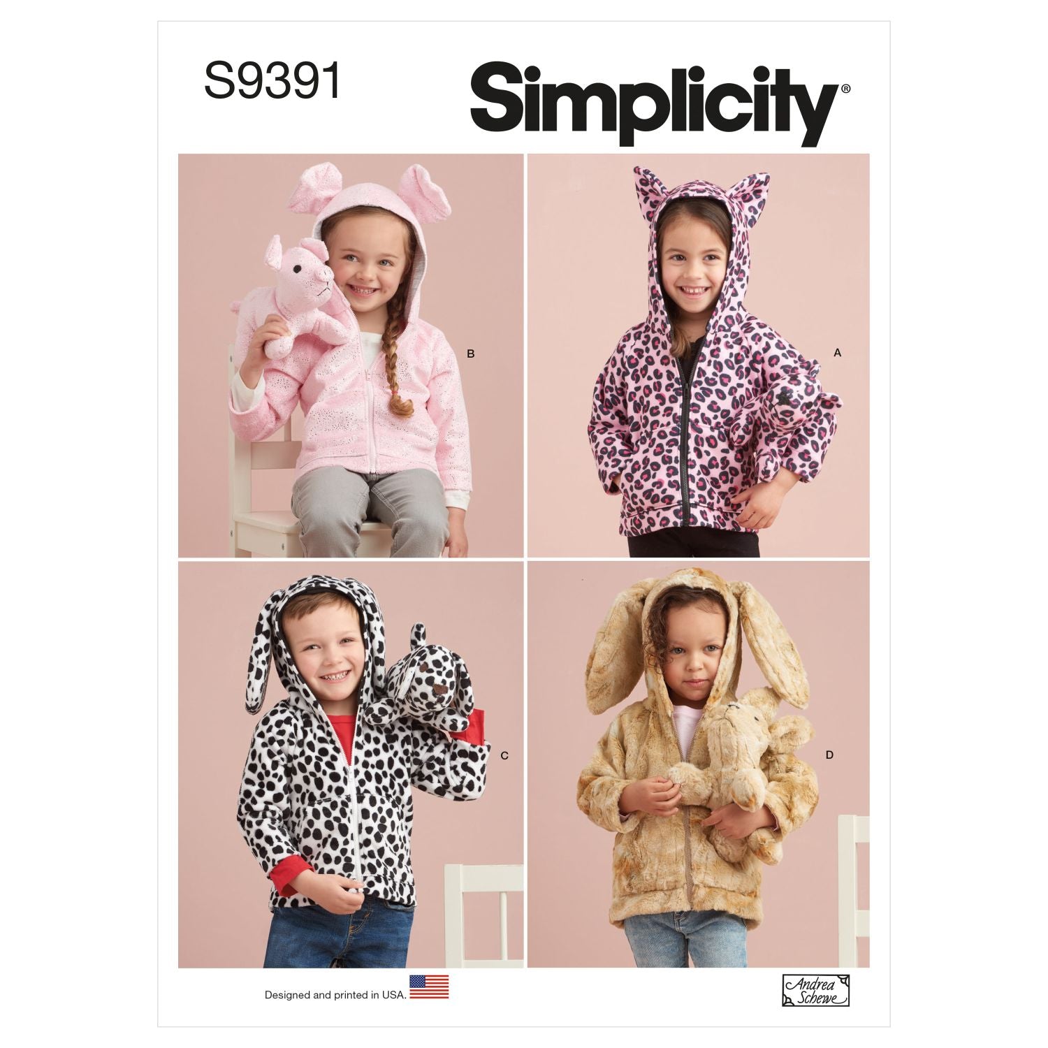 Symønster Simplicity 9391 - Jakke - Baby Pige Dreng - Tøjdyr | Billede 8