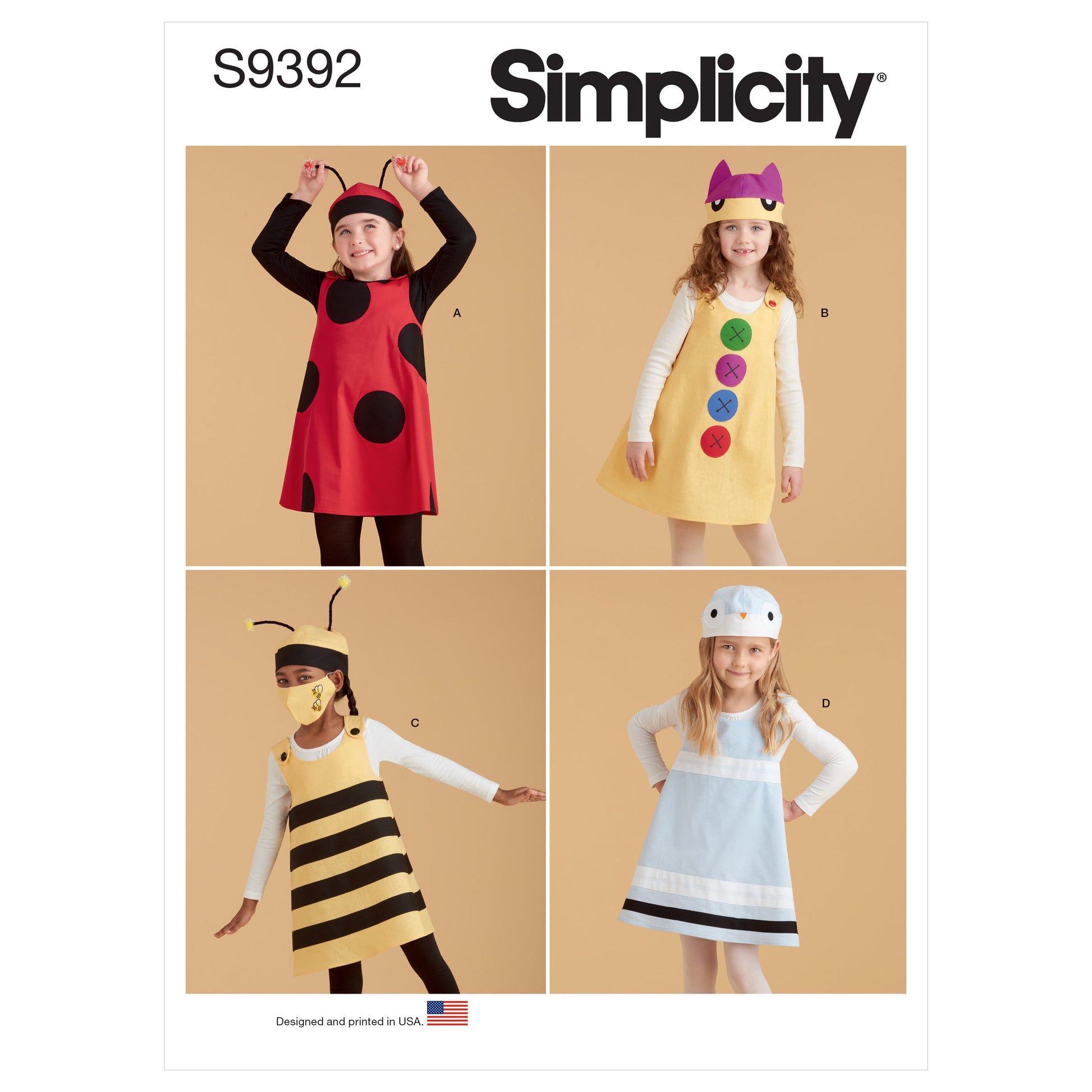 Symønster Simplicity 9392 - Kjole - Pige | Billede 8