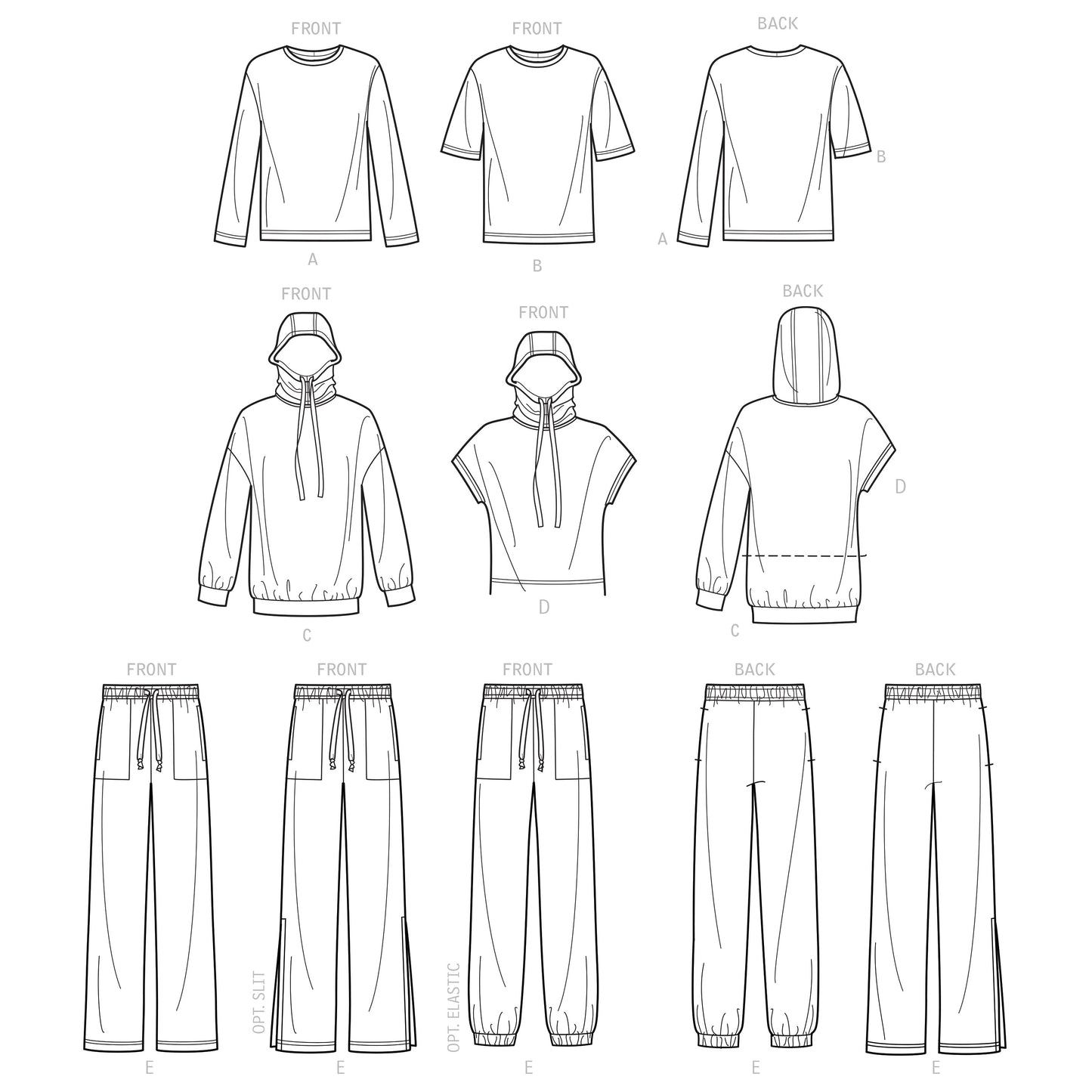 Symønster Simplicity 9394 - Bukser Trøje Sportstøj - Pige Dreng - Idræt | Billede 9