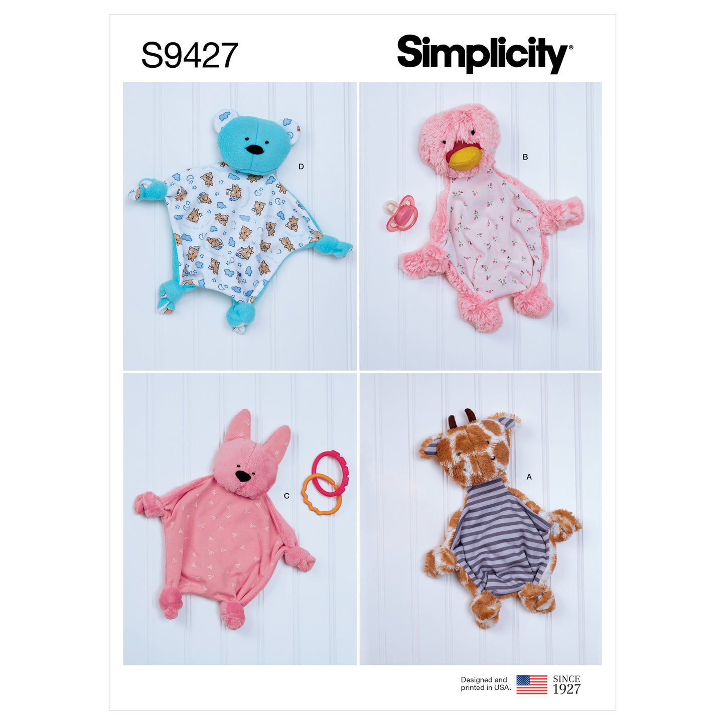 Symønster Simplicity 9427 - Baby - Dyner Tøjdyr | Billede 6