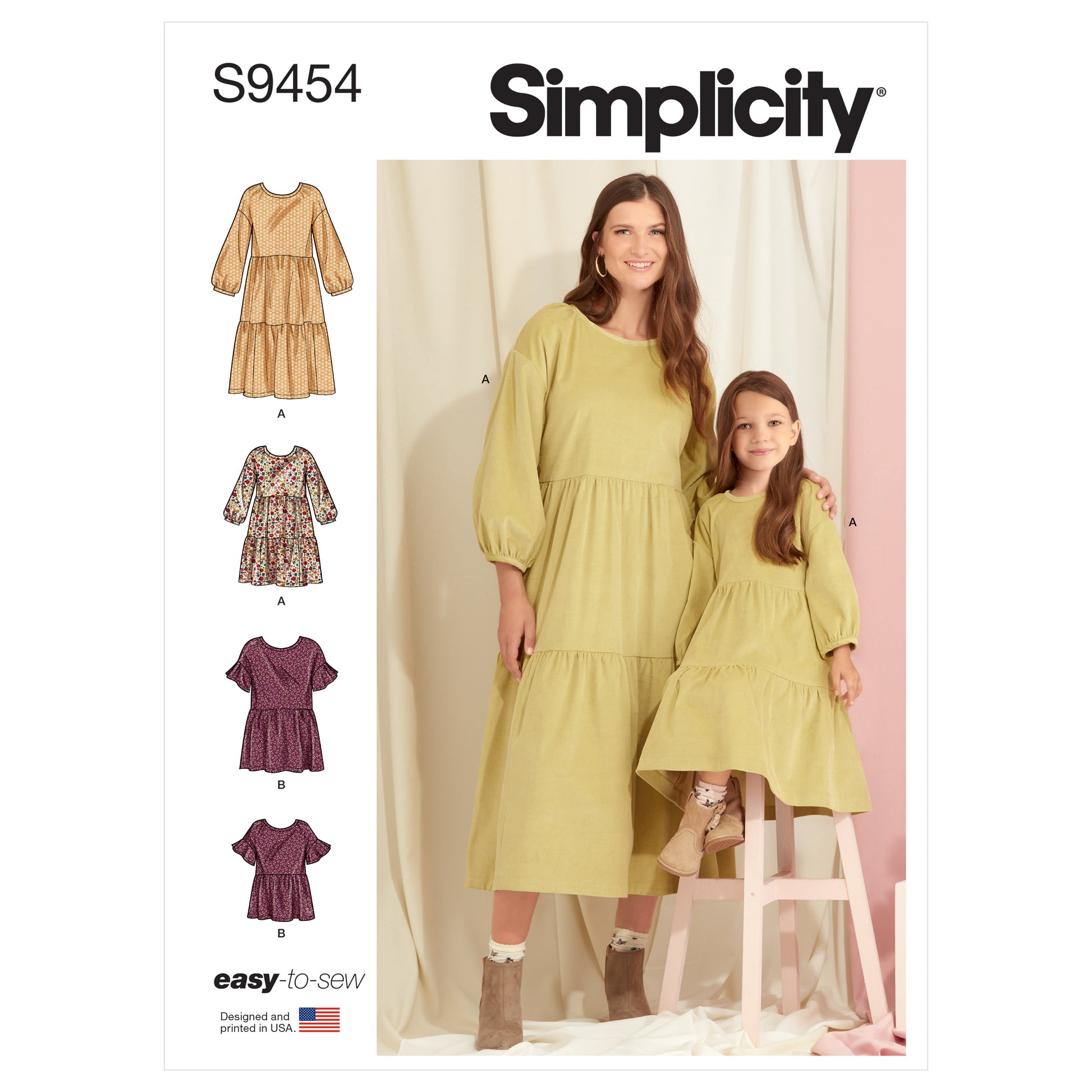 Symønster Simplicity 9454 - Kjole - Dame Pige | Billede 6