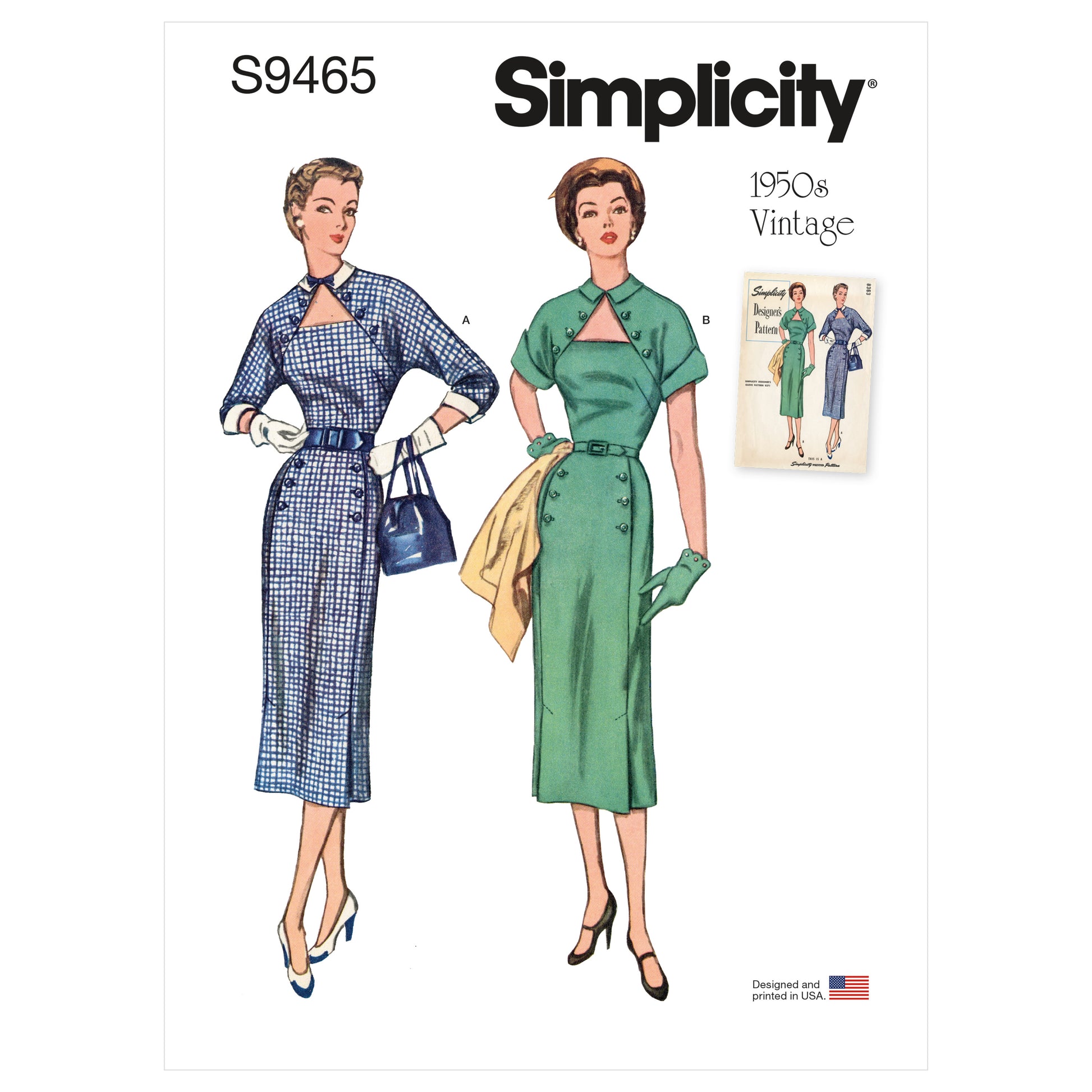 Symønster Simplicity 9465 Vintage - Dame | Køb online hos toppatterns.dk