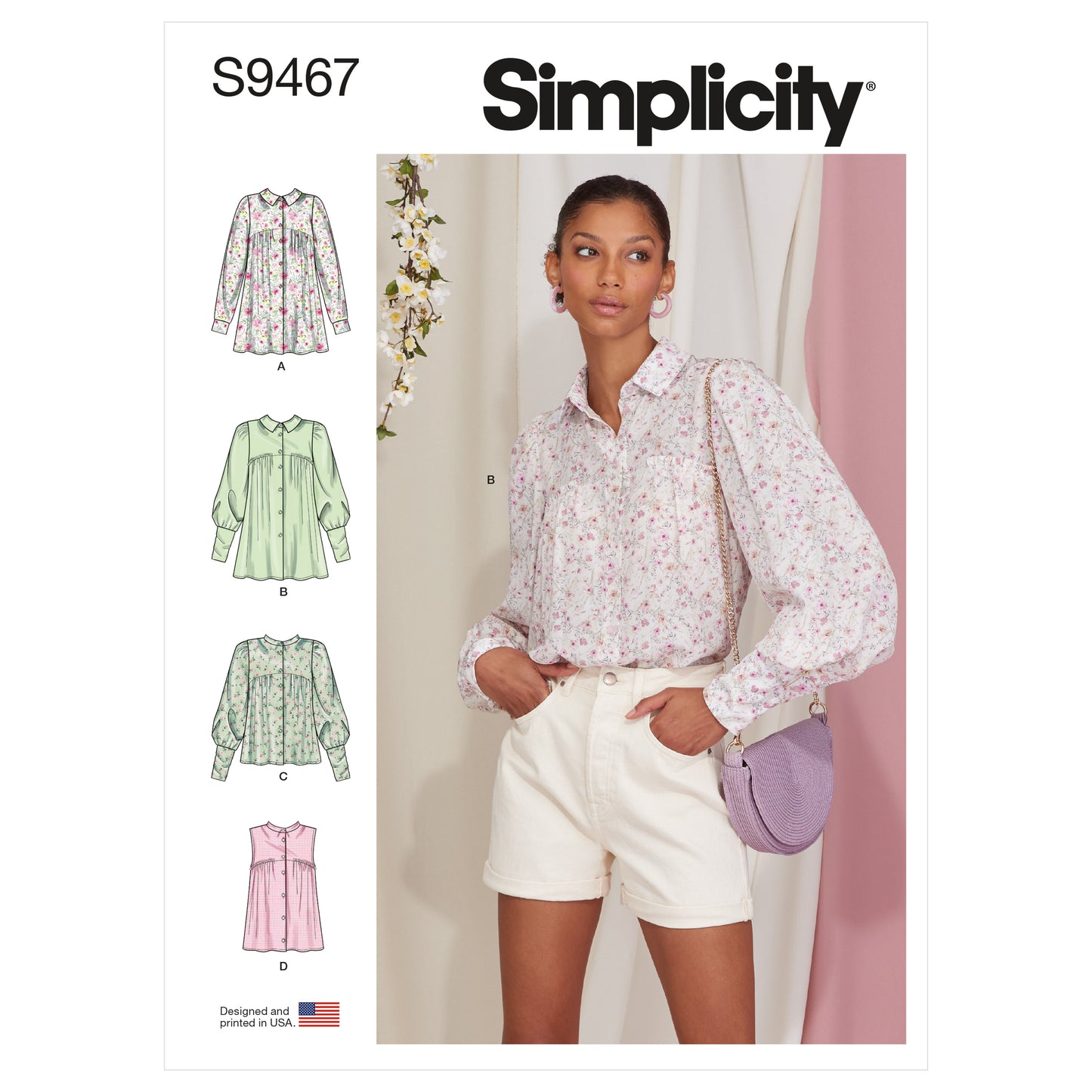 Symønster Simplicity 9467 - Bluse Top - Dame | Billede 10