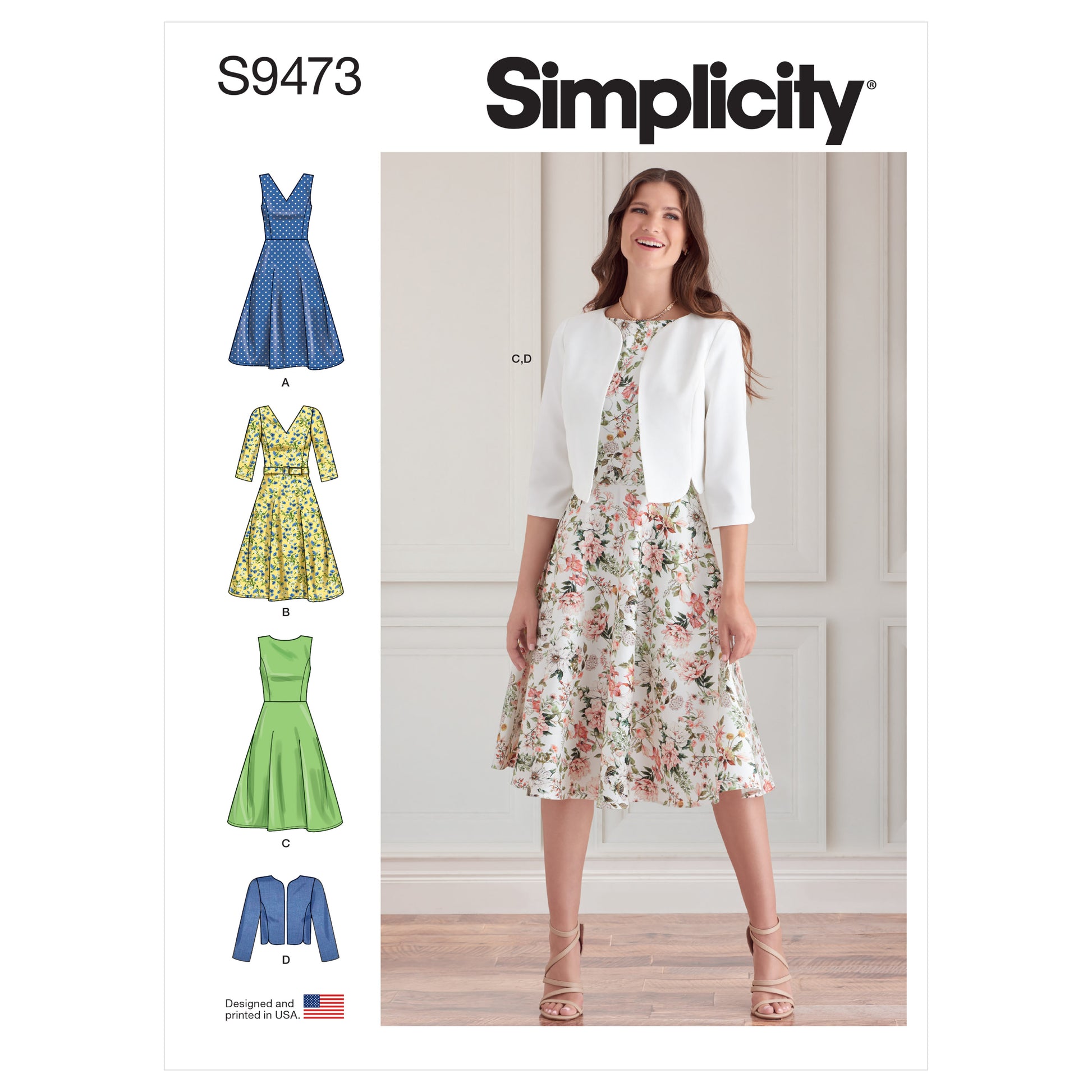 Symønster Simplicity 9473 - Kjole Jakke - Dame | Billede 10