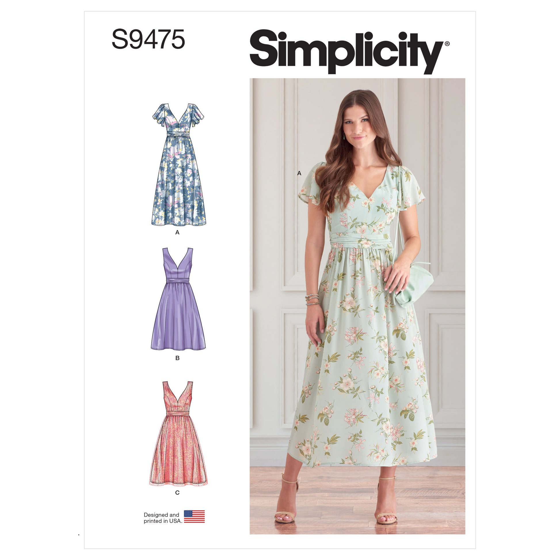 Symønster Simplicity 9475 - Kjole - Dame | Billede 9