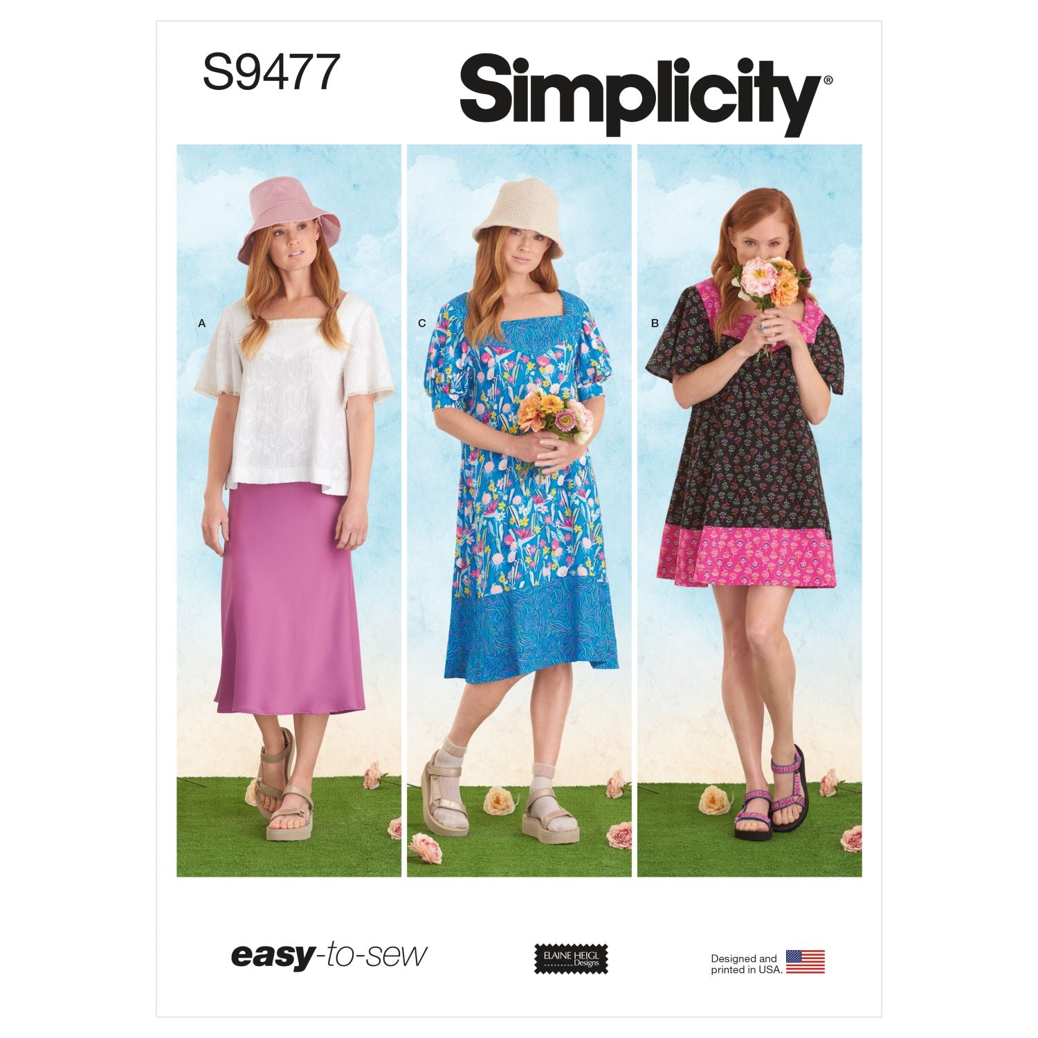 Symønster Simplicity 9477 - Kjole Top - Dame | Billede 7