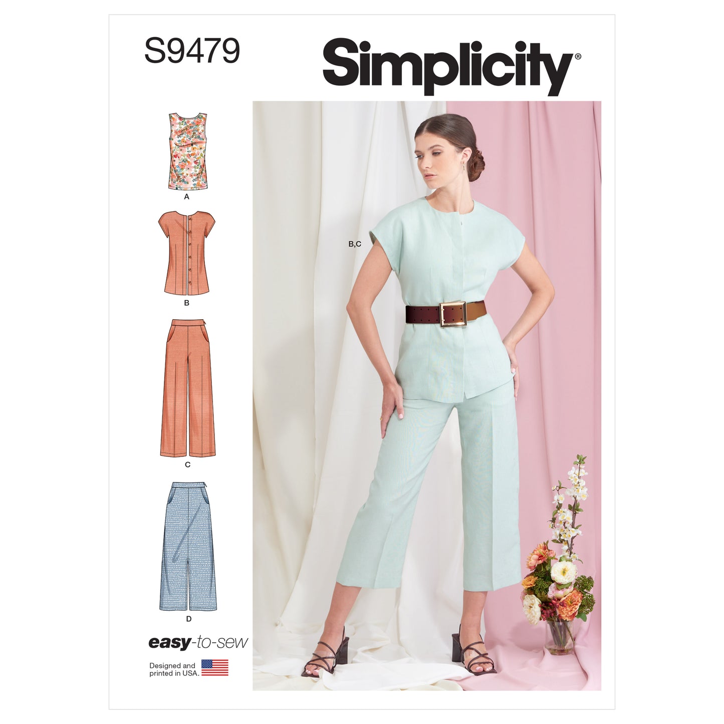 Symønster Simplicity 9479 - Top Bukser - Dame | Billede 10