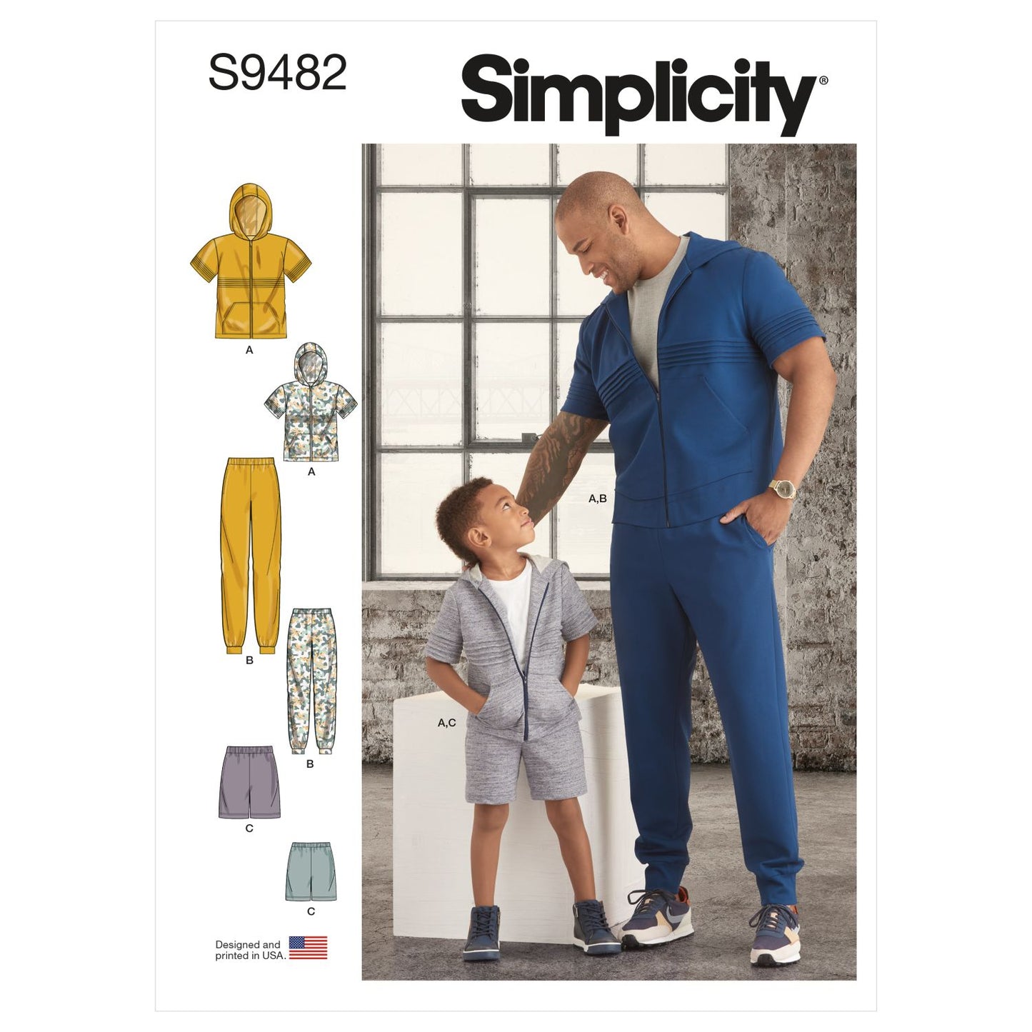 Symønster Simplicity 9482 - Bukser Shorts Trøje Sportstøj - Dreng Herre | Billede 15
