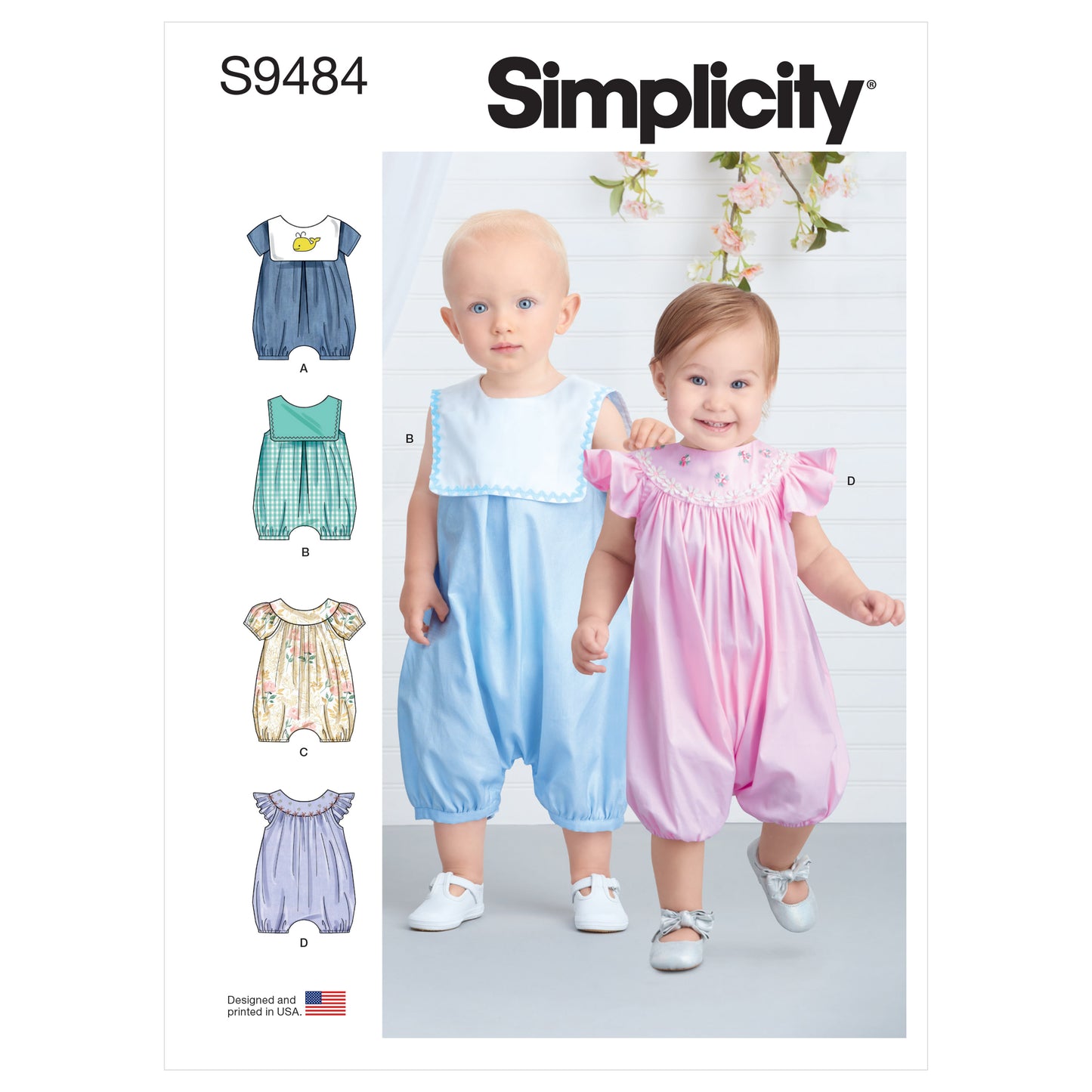 Symønster Simplicity 9484 - Buksedragt - Baby | Billede 12