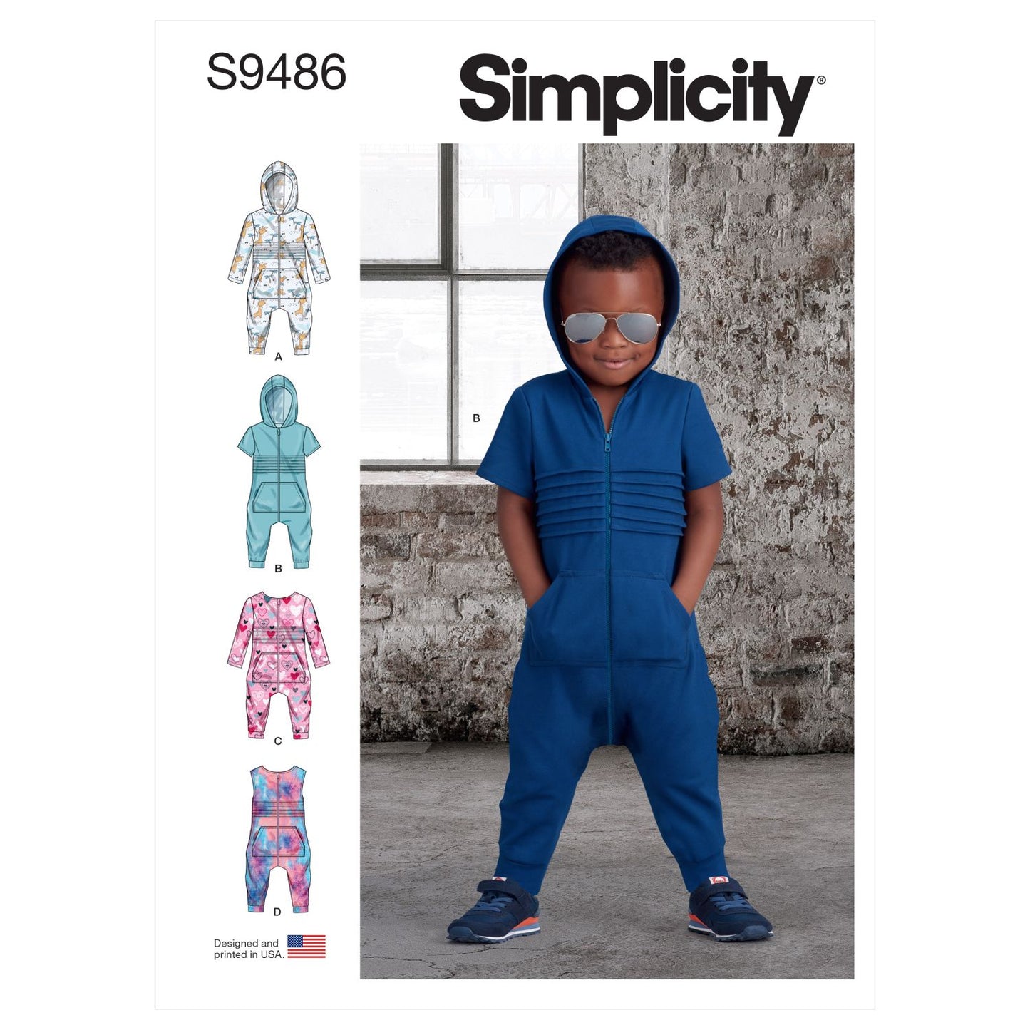 Symønster Simplicity 9486 - Buksedragt - Baby Pige Dreng | Billede 10