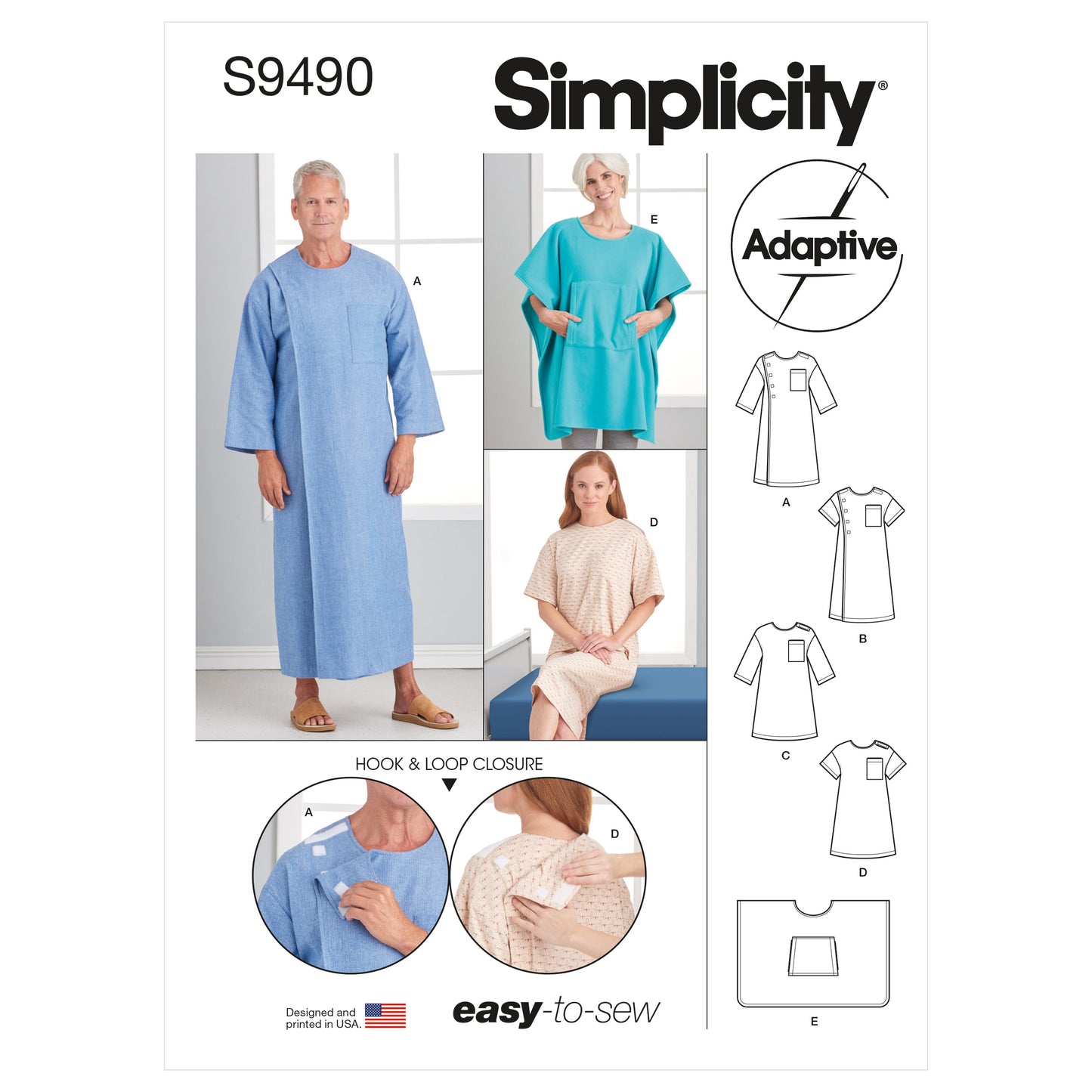Symønster Simplicity 9490 - Pyjamas - Dame Herre | Billede 10