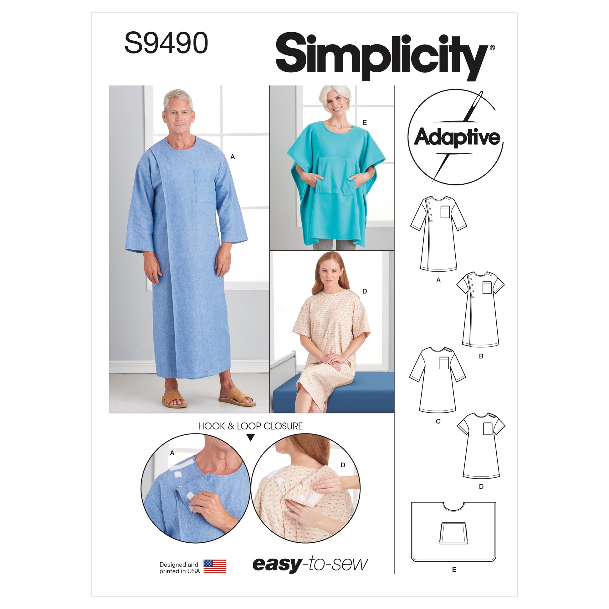 Symønster Simplicity 9490 - Pyjamas - Dame Herre | Billede 10