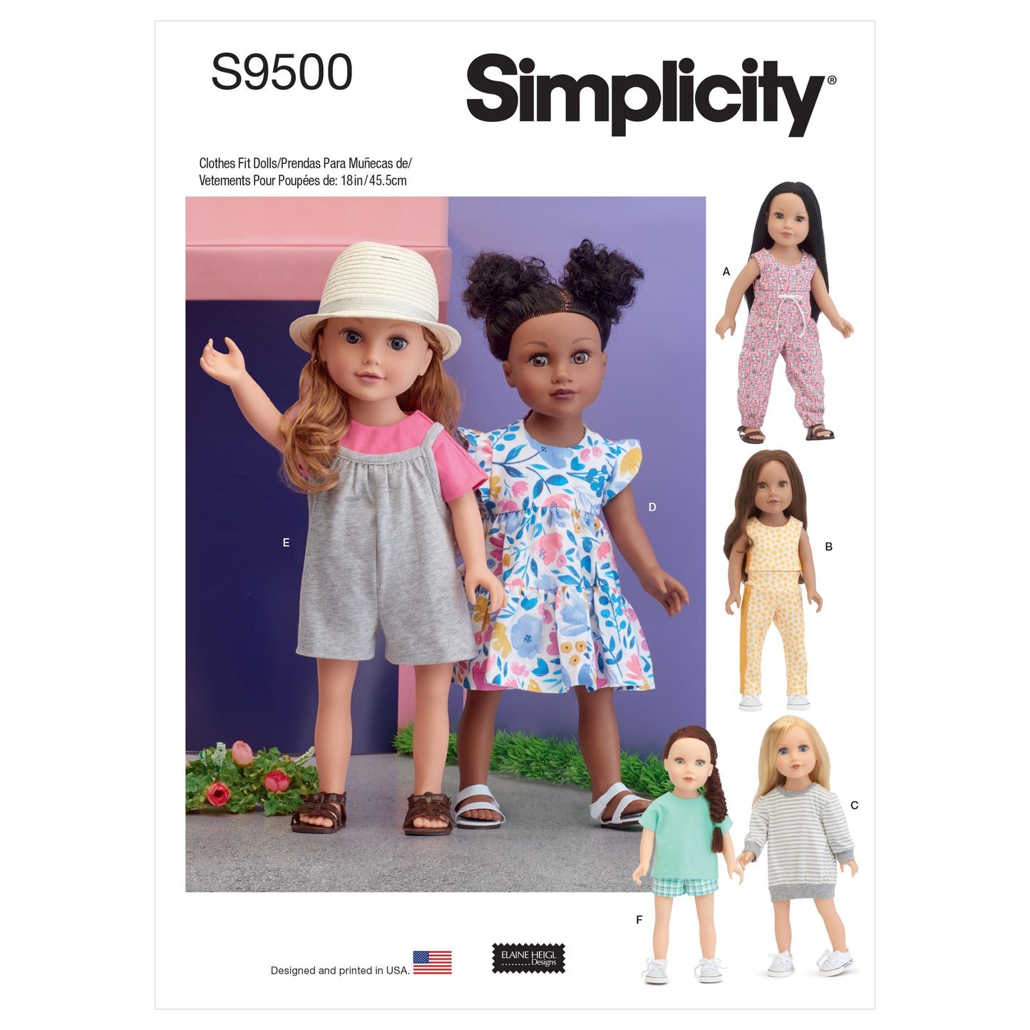 Symønster Simplicity 9500 - Dukketøj | Billede 9