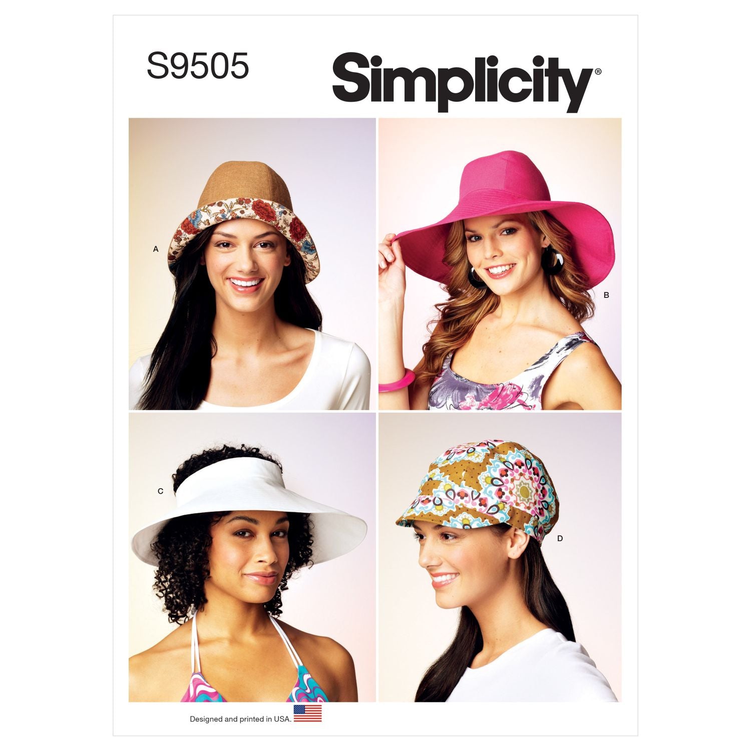 Symønster Simplicity 9505 - Dame - Hat | Billede 5