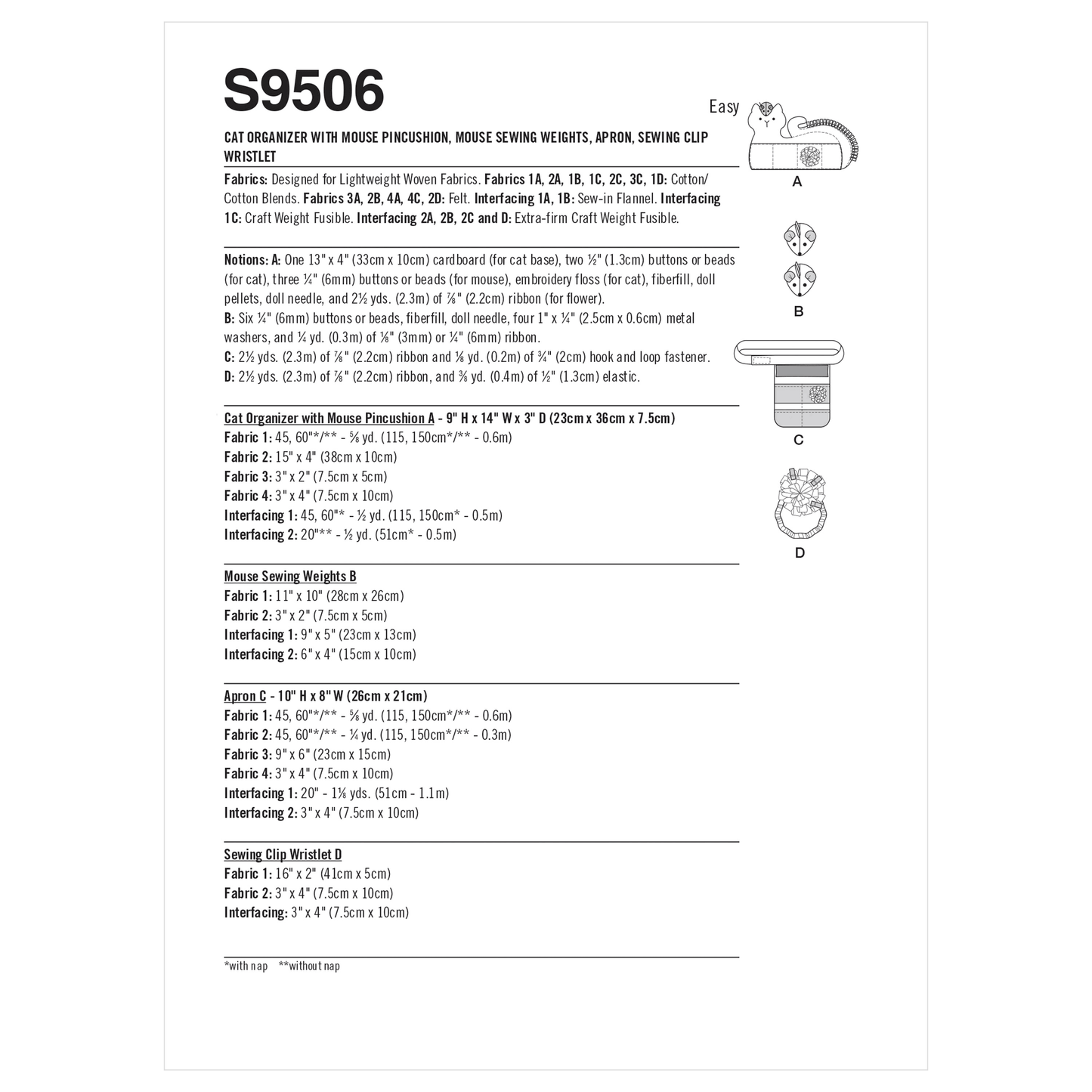 Symønster Simplicity 9506 - Pude Rekvisiter Indretning | Billede 7