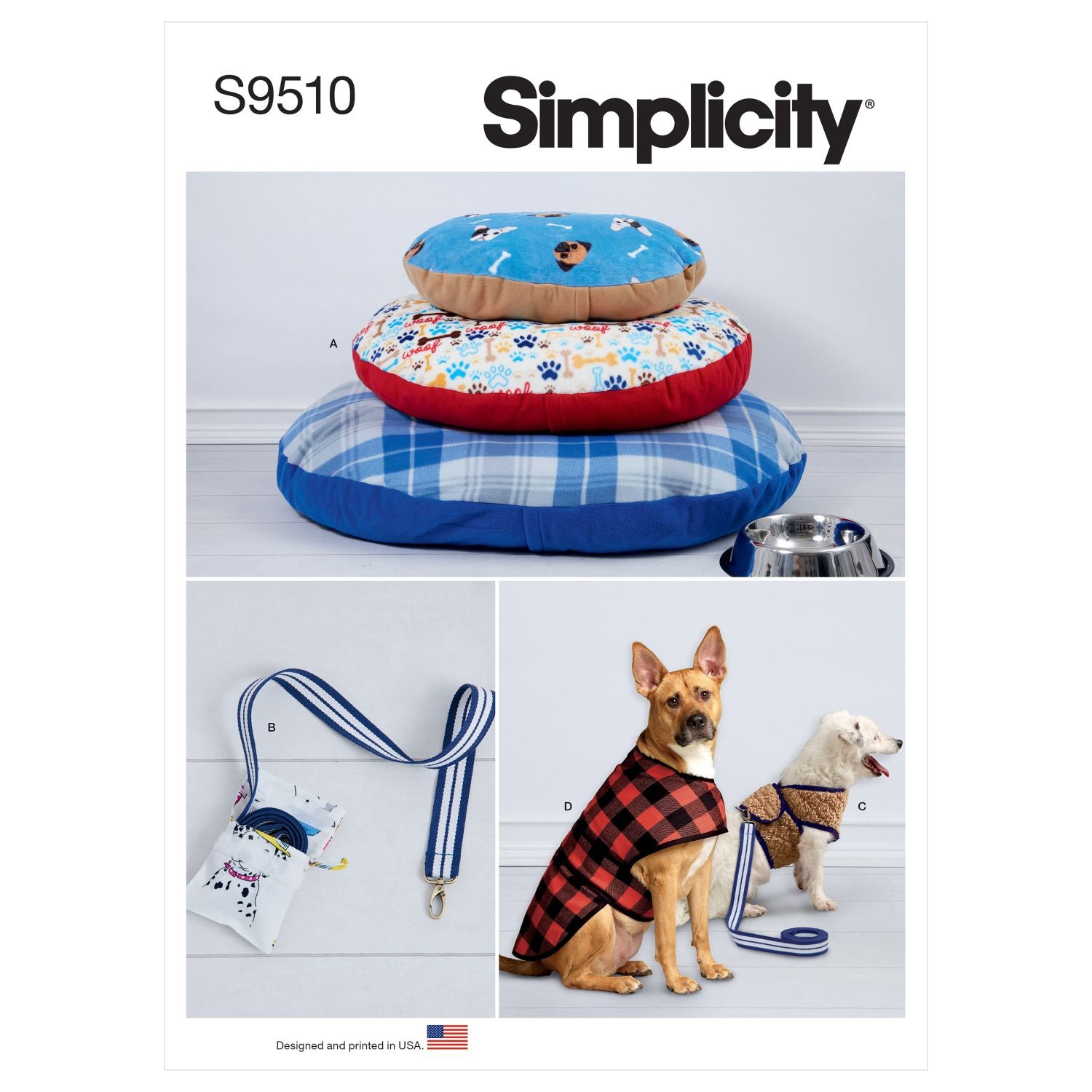 Symønster Simplicity 9510 - Pude Hundetøj | Billede 5
