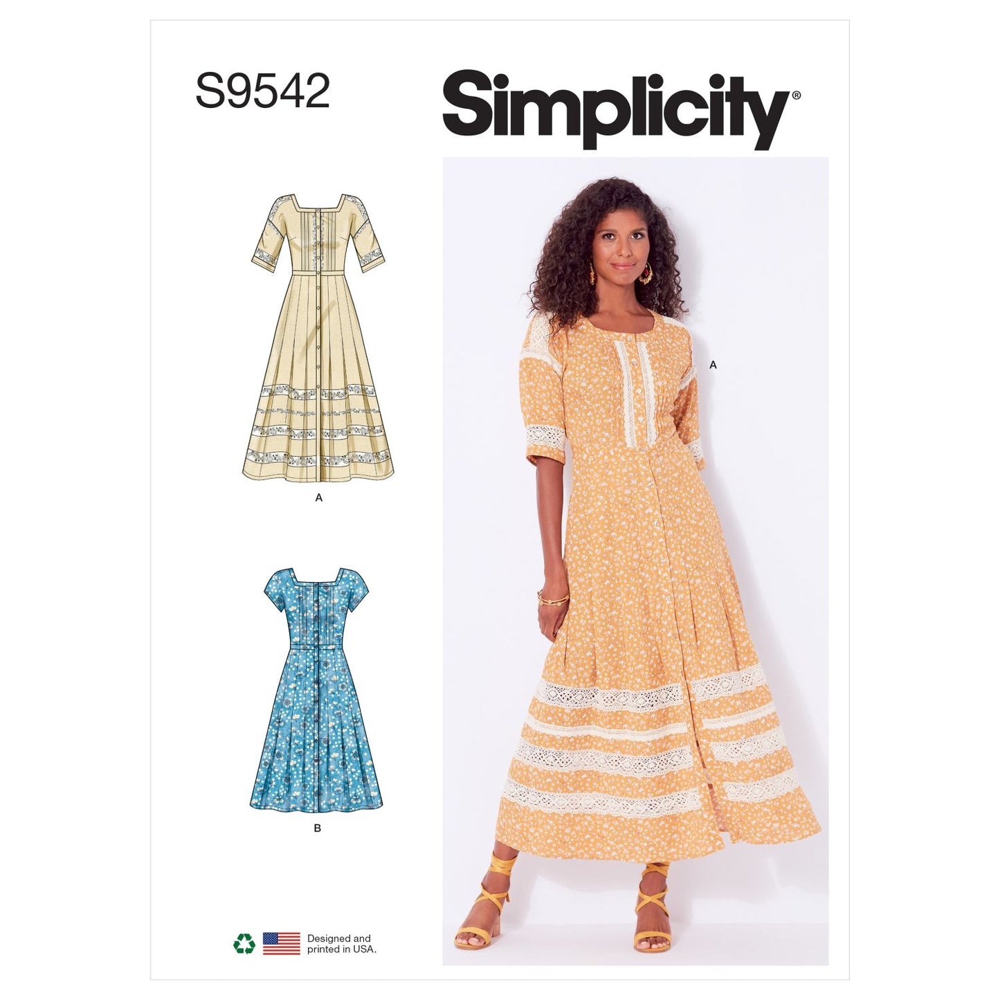 Symønster Simplicity 9542 - Kjole - Dame | Billede 5