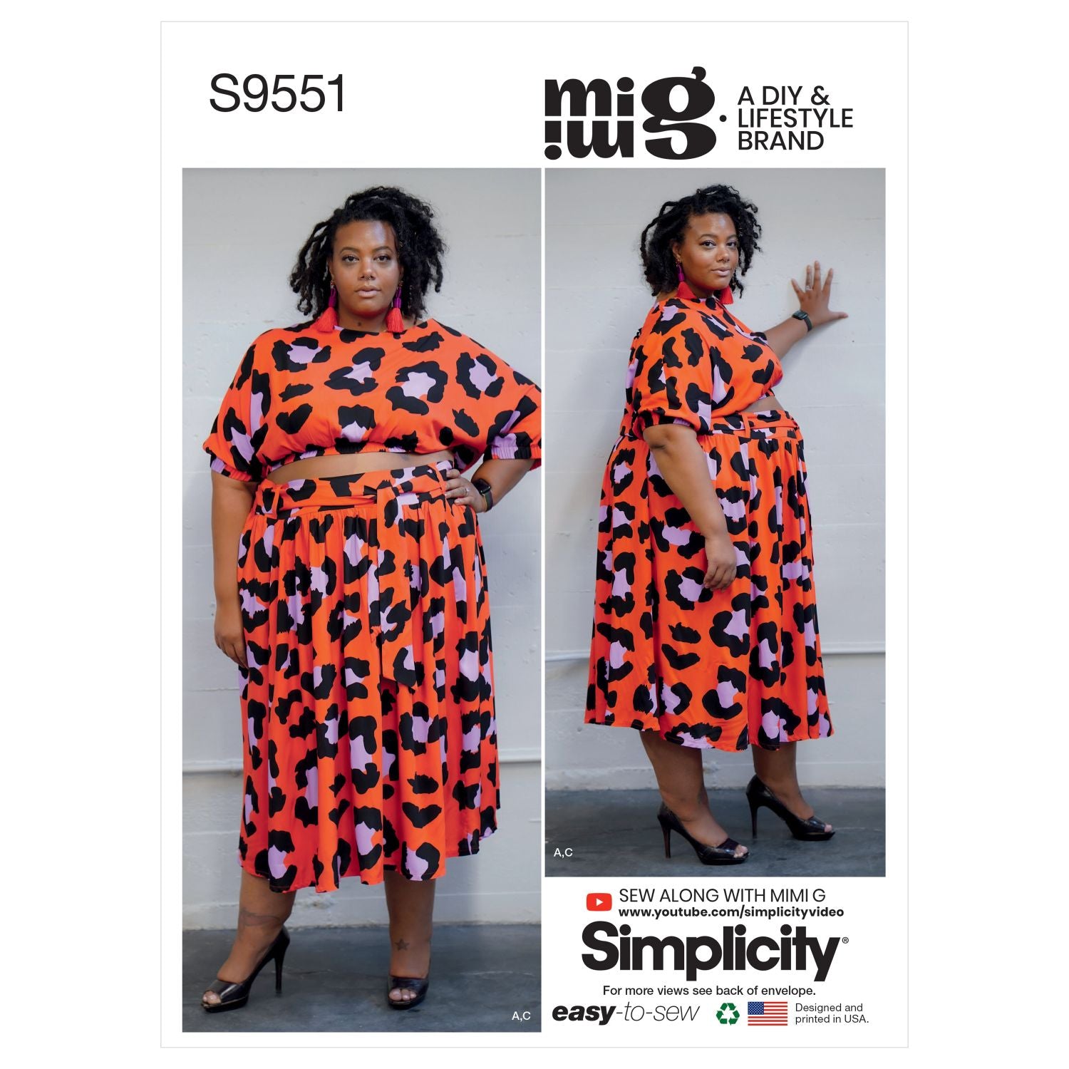 Symønster Simplicity 9551 - Top Nederdel - Dame | Billede 4