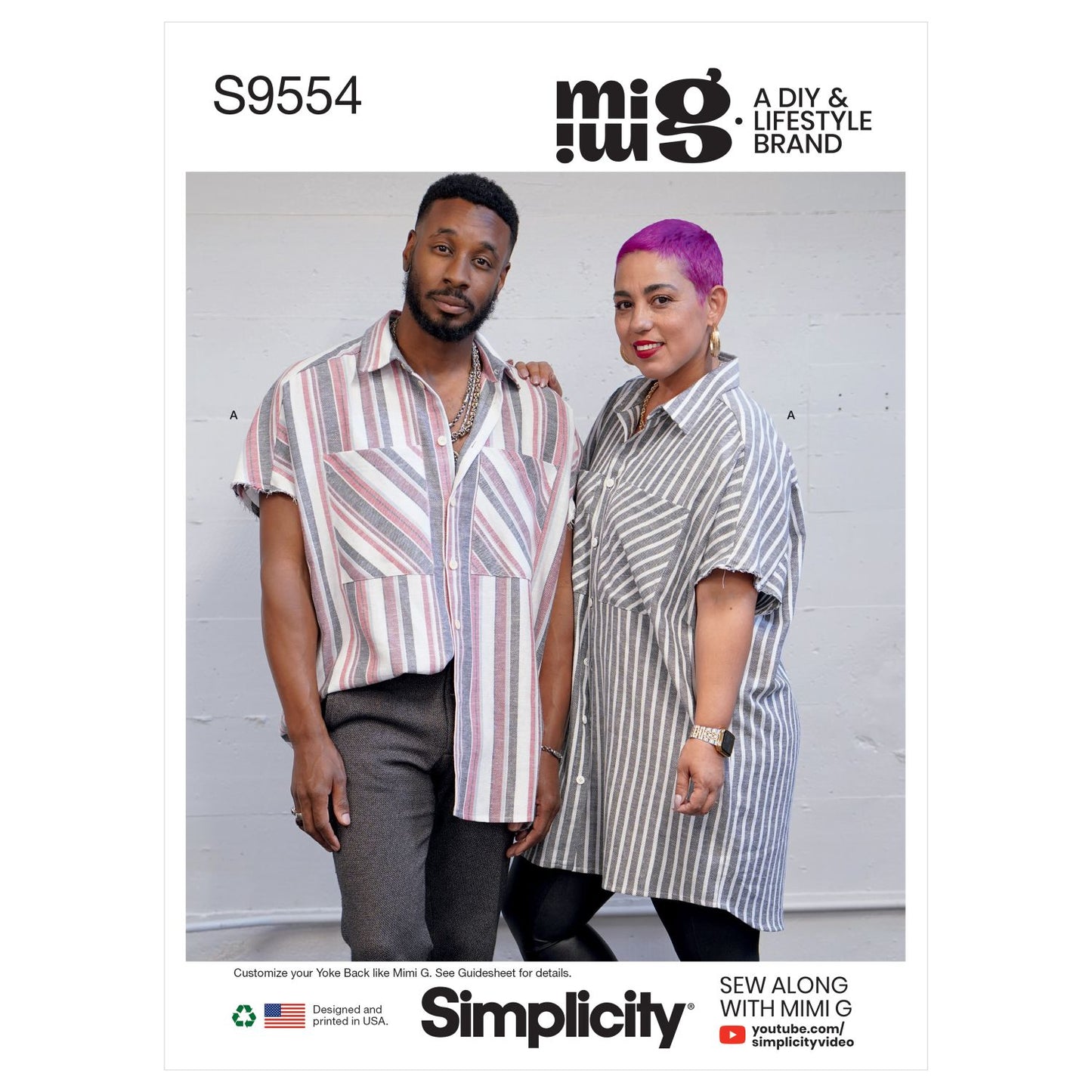 Symønster Simplicity 9554 - Skjorte - Dame Herre | Billede 5