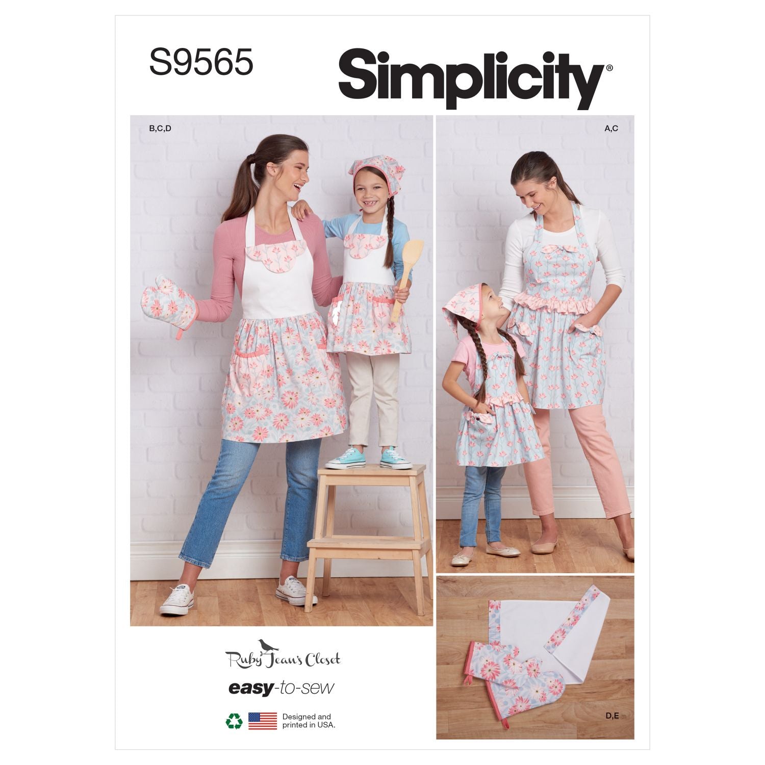 Symønster Simplicity 9565 - Forklæde - Dame Pige - Indretning | Billede 5