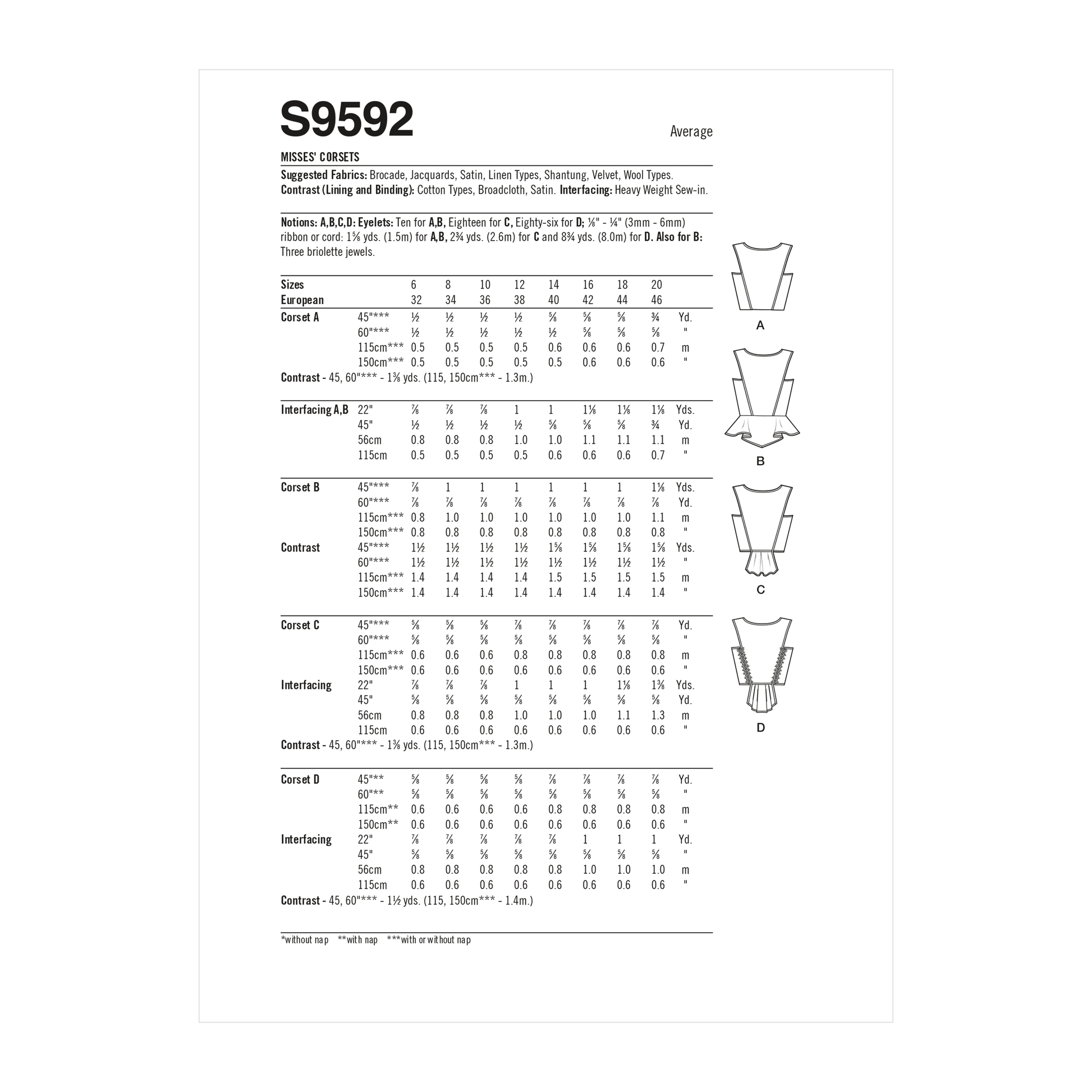 Symønster Simplicity 9592 - Top Veste - Dame | Billede 6