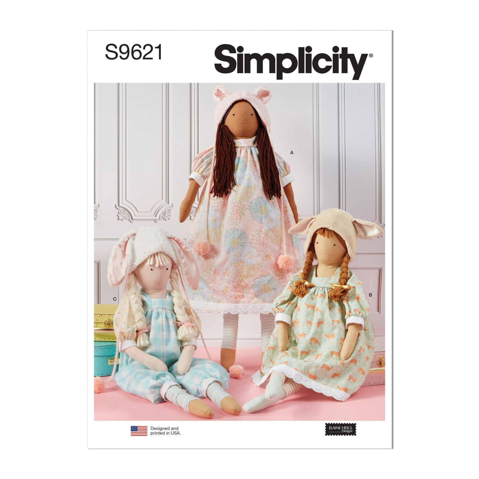 Symønster Simplicity 9621 - Kjole Frakke Buksedragt - Dame - Hat Dukketøj | Billede 5