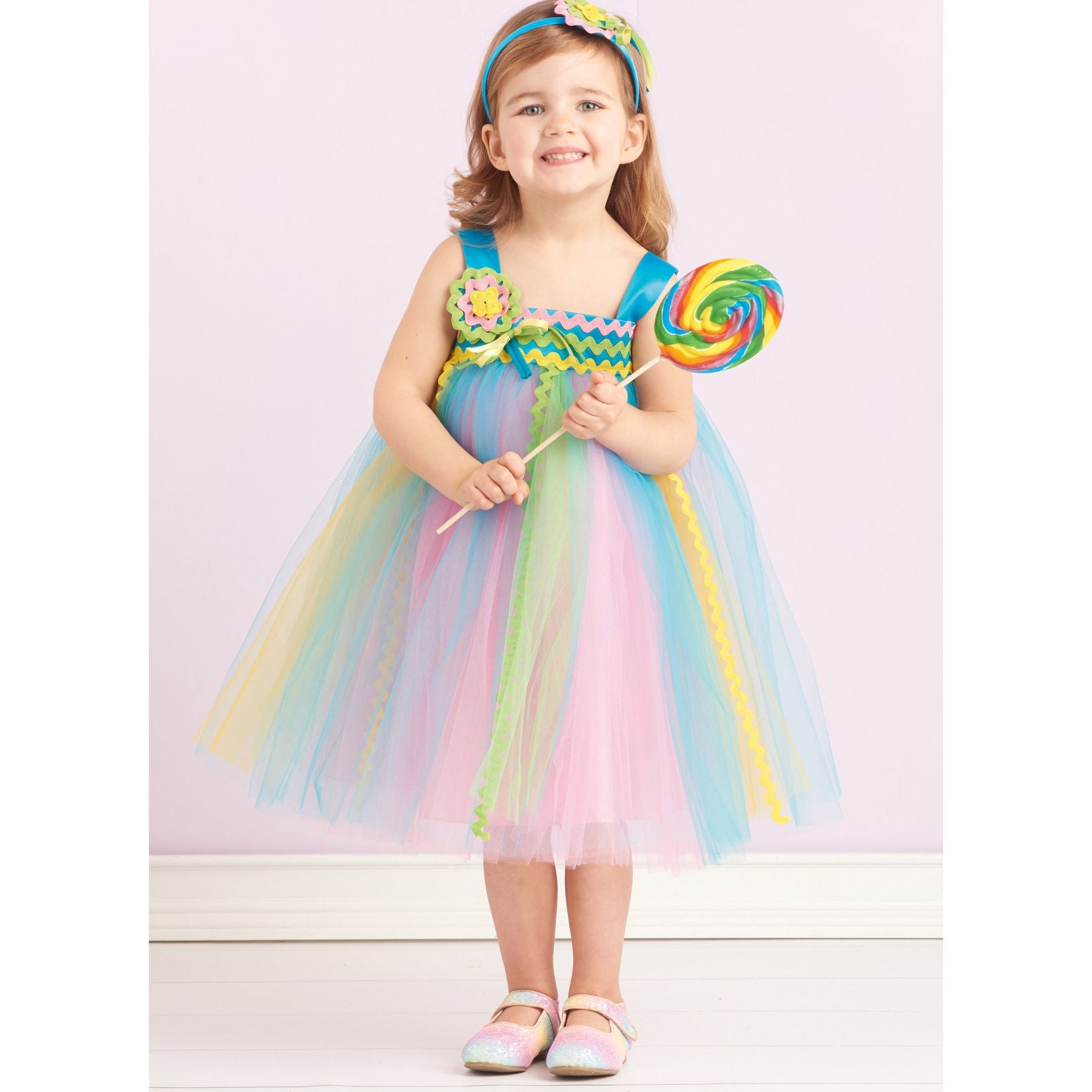 Symønster Simplicity 9625 - Kjole Kostume Nederdel - Baby - Karneval | Billede 4