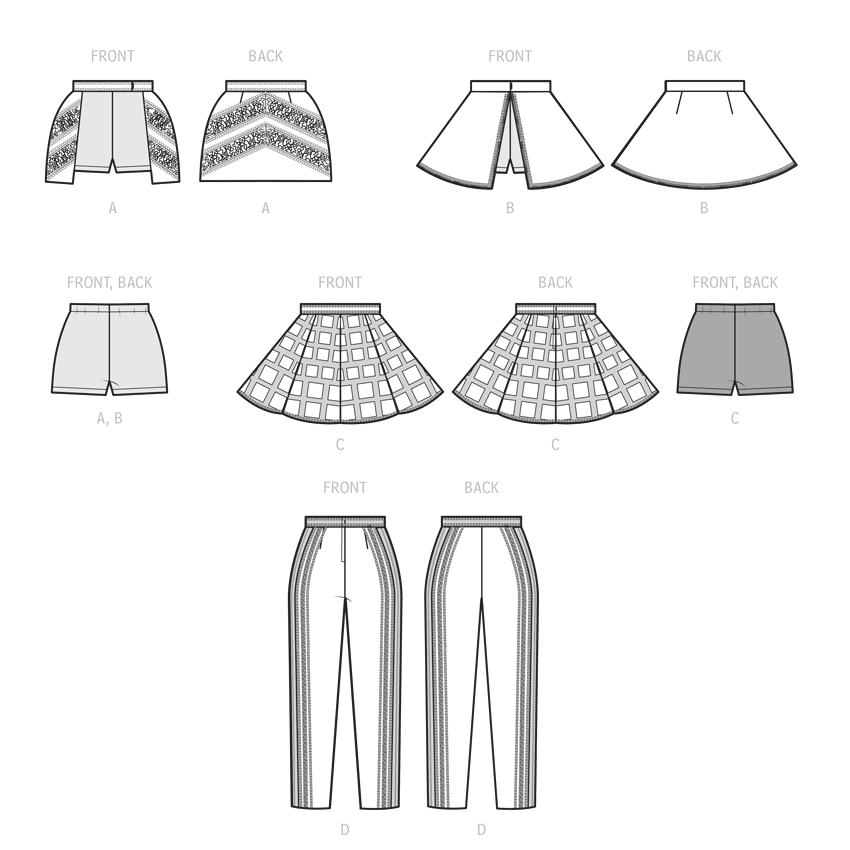 Symønster Simplicity 9628 - Bukser Kostume Nederdel Shorts - Dame - Karneval | Billede 7
