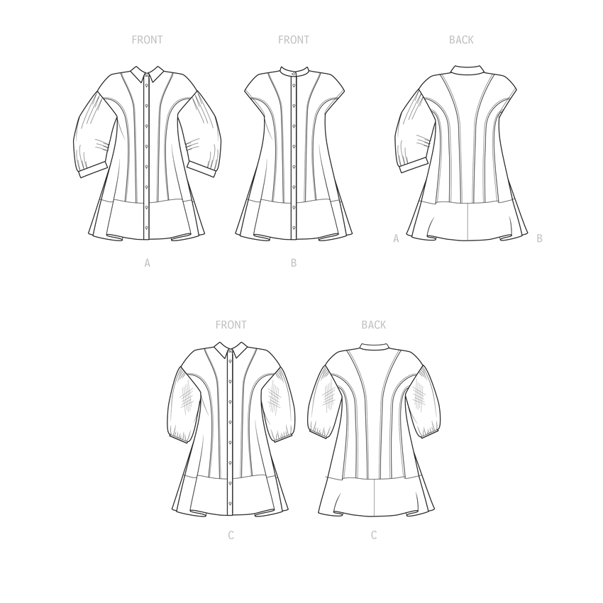Symønster Simplicity 9641 - Kjole Skjorte - Dame | Billede 7
