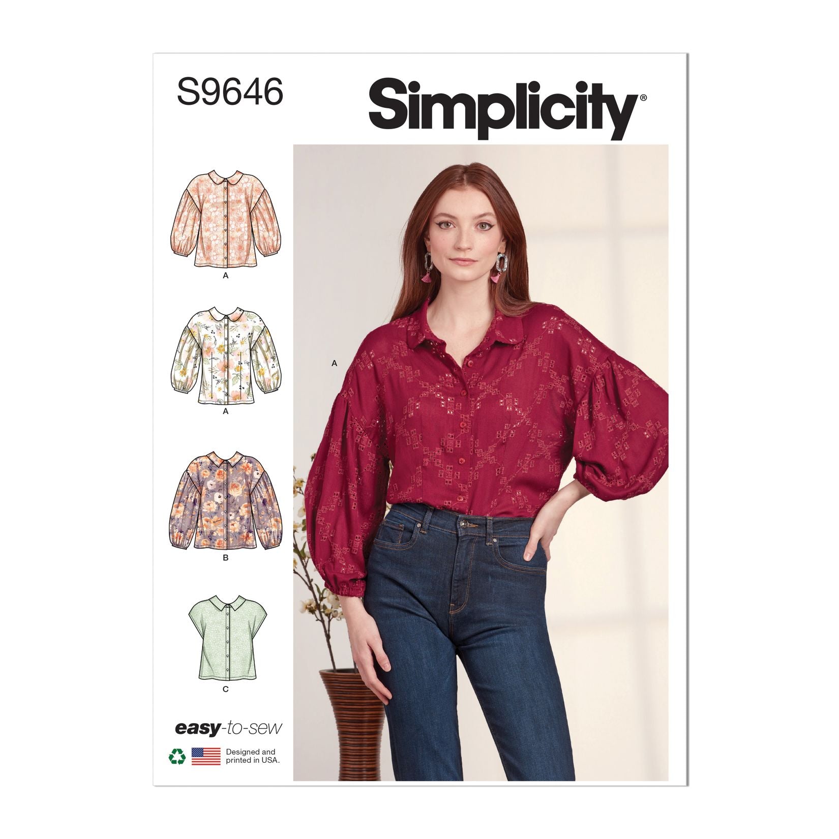 Symønster Simplicity 9646 - Top - Dame | Billede 7