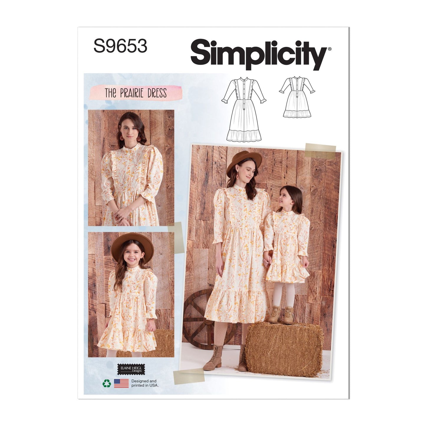 Symønster Simplicity 9653 - Kjole Nederdel - Dame | Billede 5