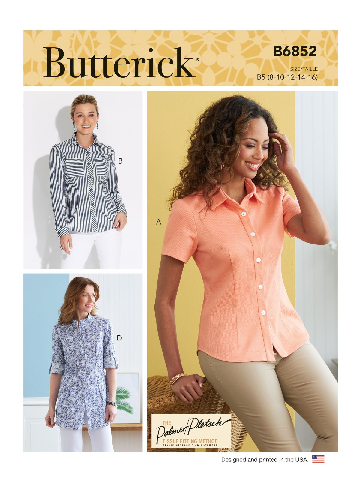 Symønster Butterick 6852 - Skjorte Shorts - Dame | Billede 8