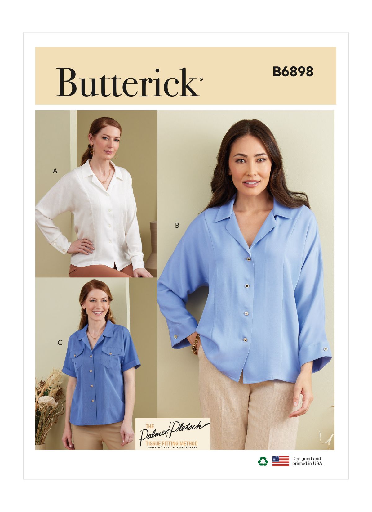 Symønster Butterick 6898 - Skjorte - Dame | Billede 7