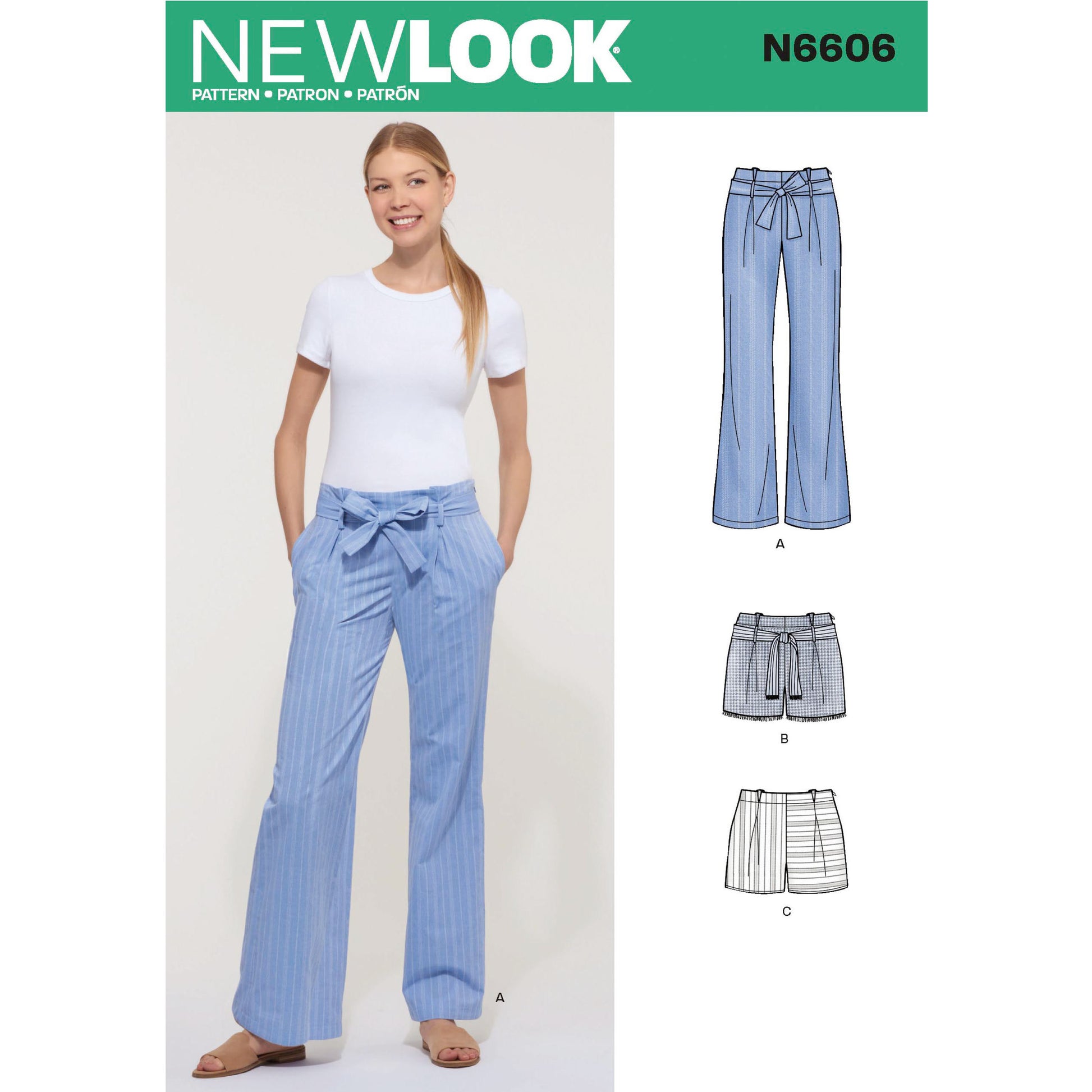 Symønster New Look 6606 - Bukser Nederdel Shorts - Dame | Billede 4