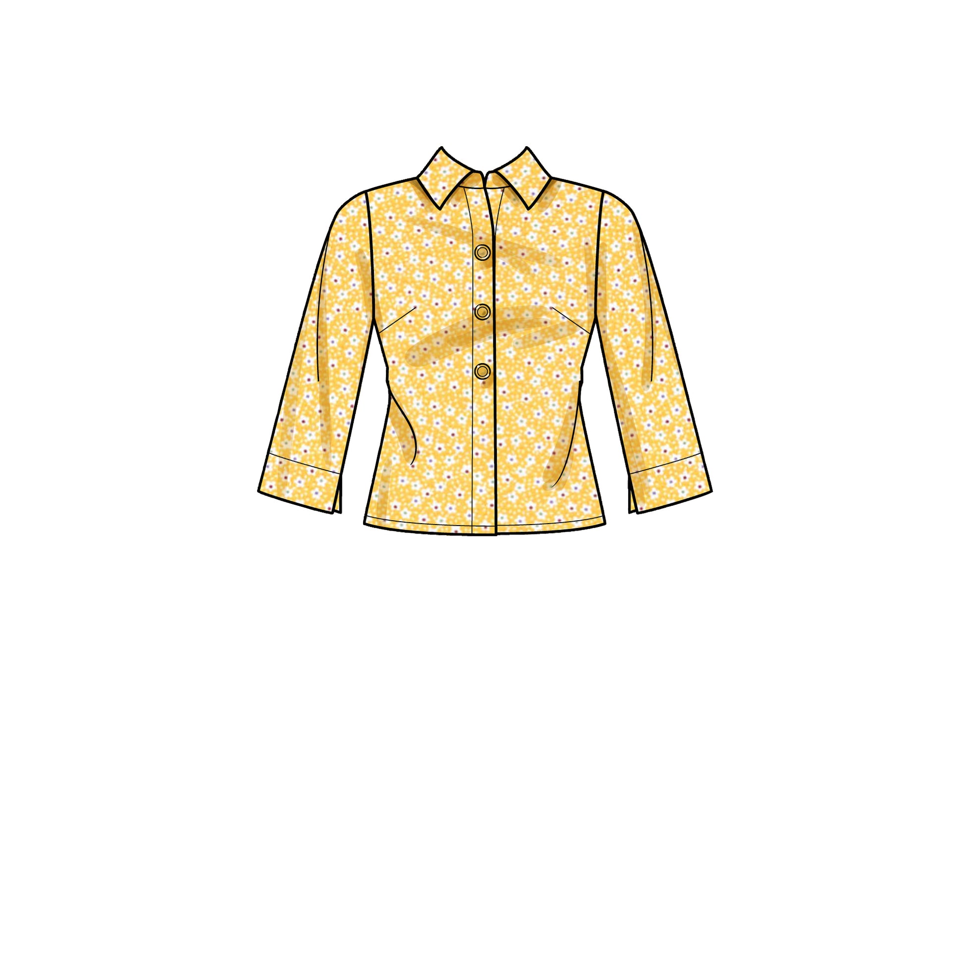 Symønster New Look 6698 - Bluse Skjorte - Dame | Billede 2