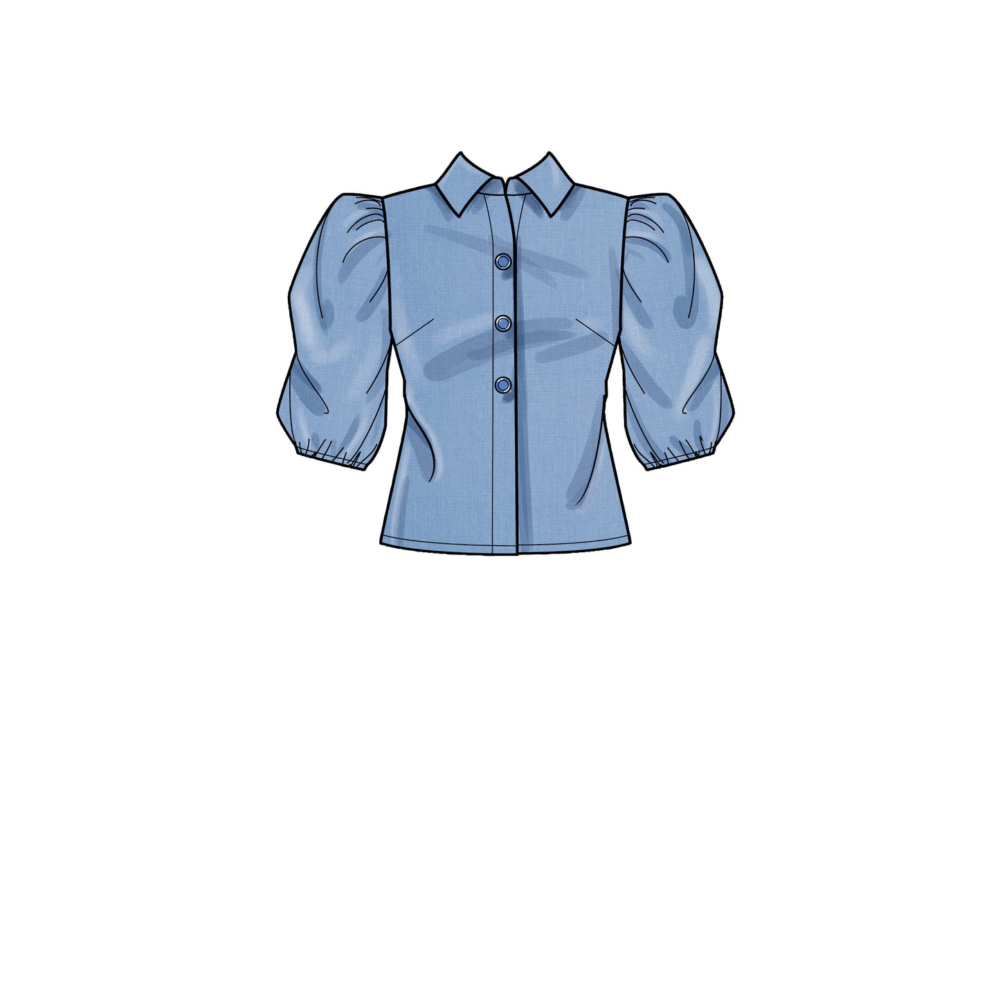 Symønster New Look 6698 - Bluse Skjorte - Dame | Billede 3