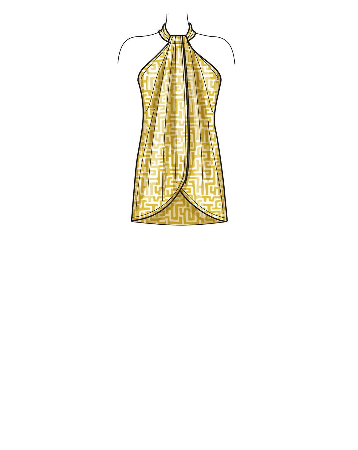Symønster New Look N6736 - Top Bukser Kjole - Dame | Billede 2