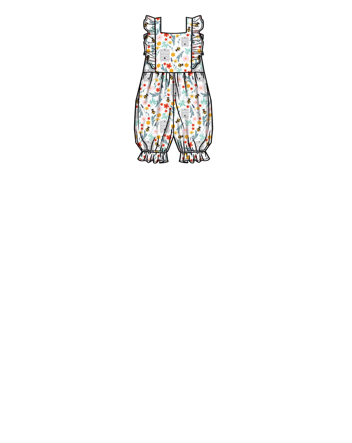 Symønster New Look N6738 - Kjole Bukser - Baby | Billede 3