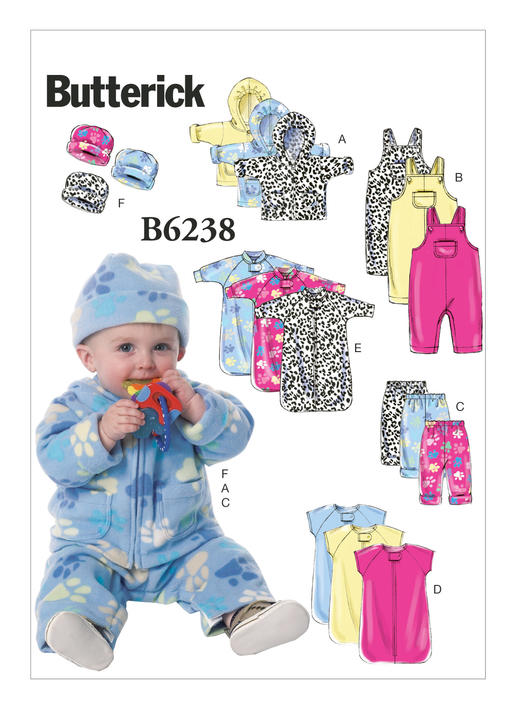 Symønster Butterick 6238 - Jakke Buksedragt Bukser - Baby Pige | Billede 11