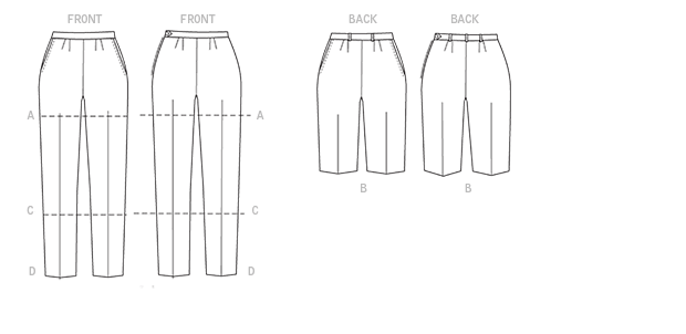 Symønster Vogue Patterns 9189 - Bukser Shorts - Dame | Billede 6