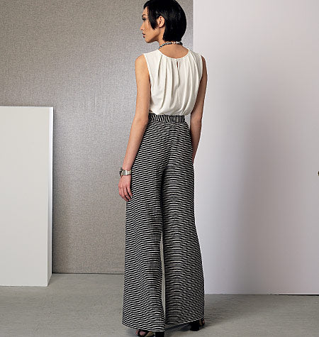 Symønster Vogue Patterns 9191 - Top Bukser Shorts Tunika - Dame | Billede 7